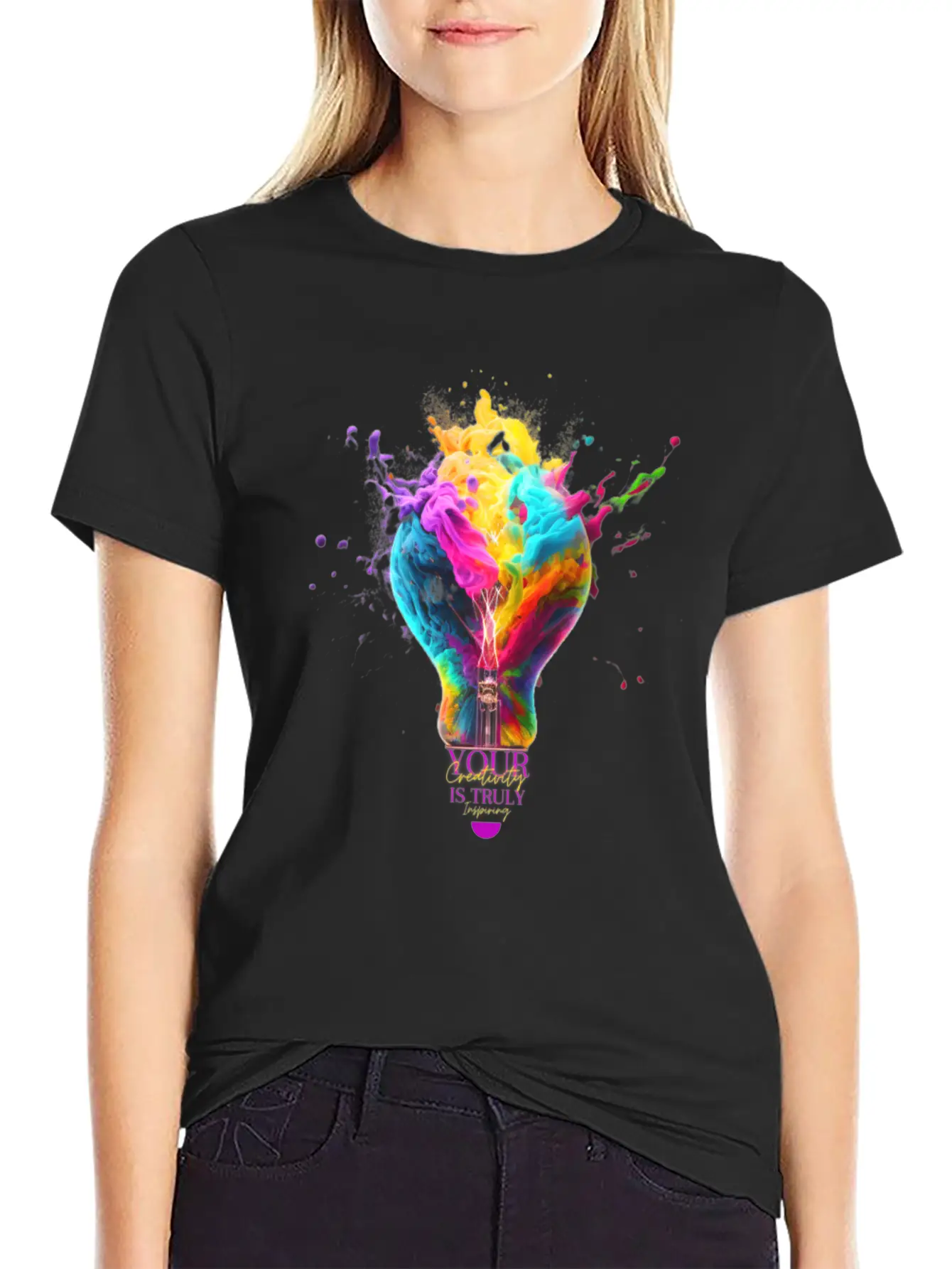 Rainbow Lamp | Your Creativity Is Truly Inspiring. Modern Fit Casual T-Shirt – Clean And Versatile Design