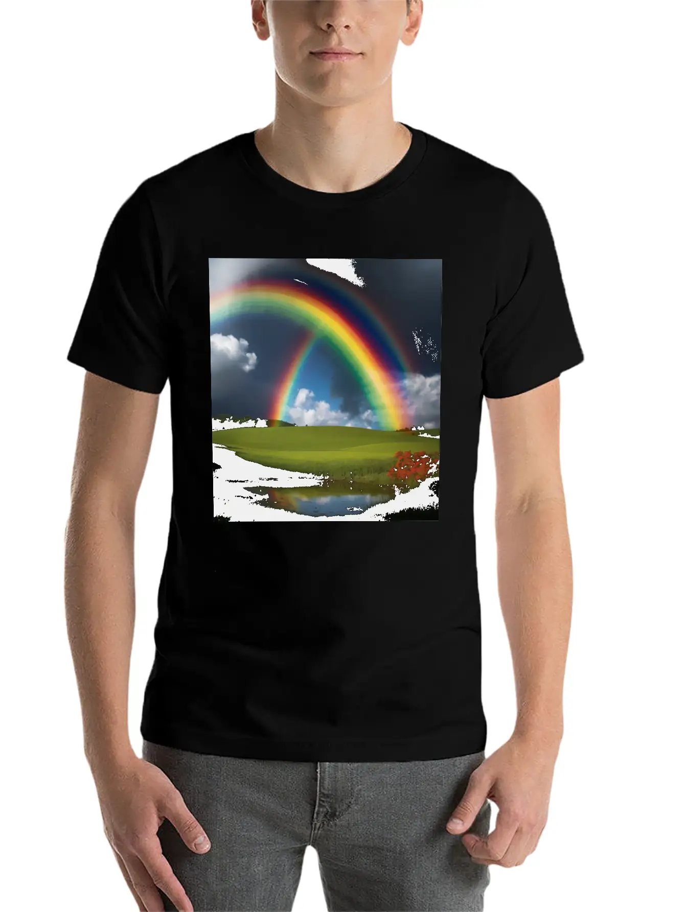 Rainbow Modern Fit Casual T-Shirt – Clean And Versatile Design