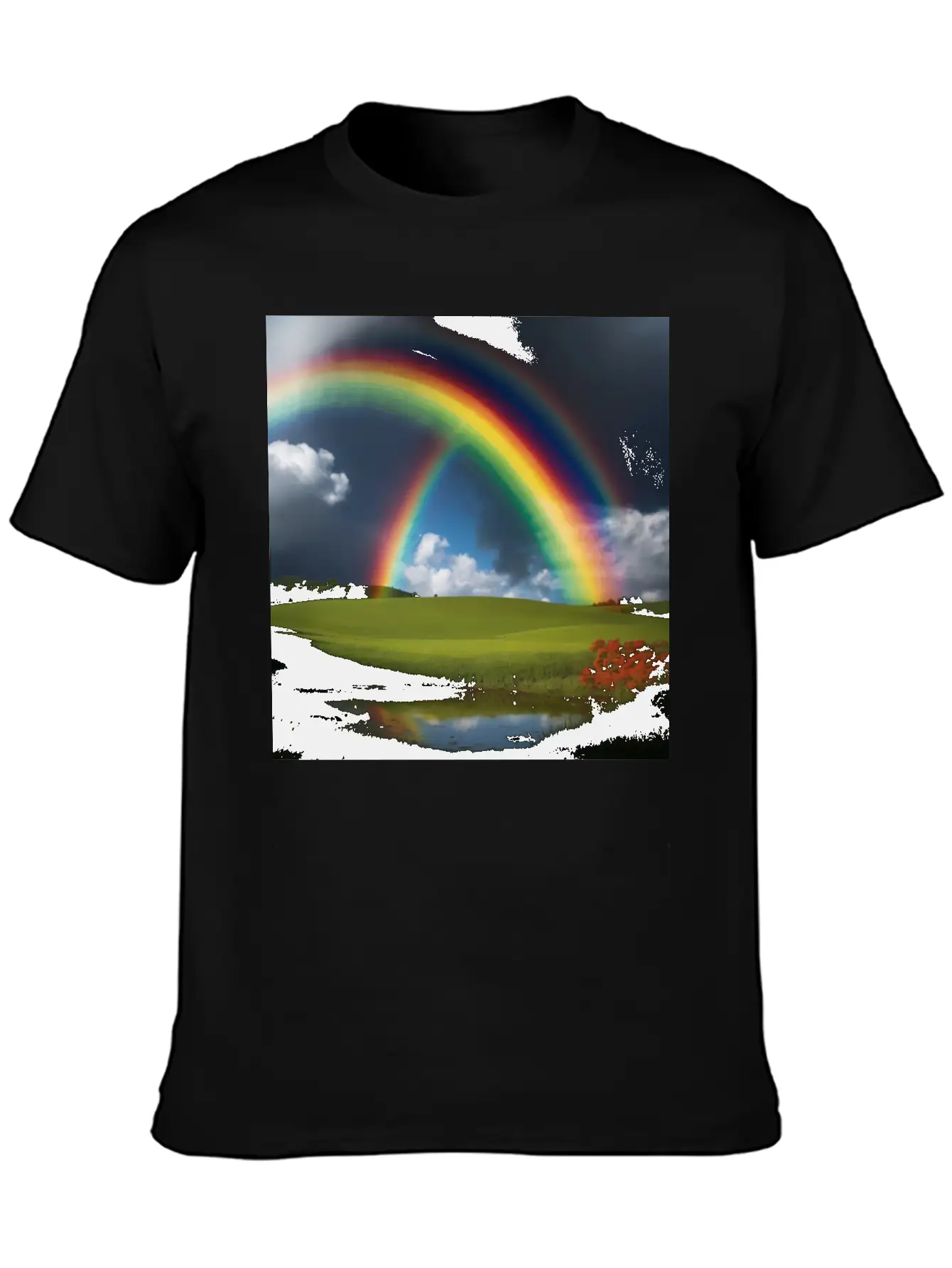 Rainbow Modern Fit Casual T-Shirt – Clean And Versatile Design