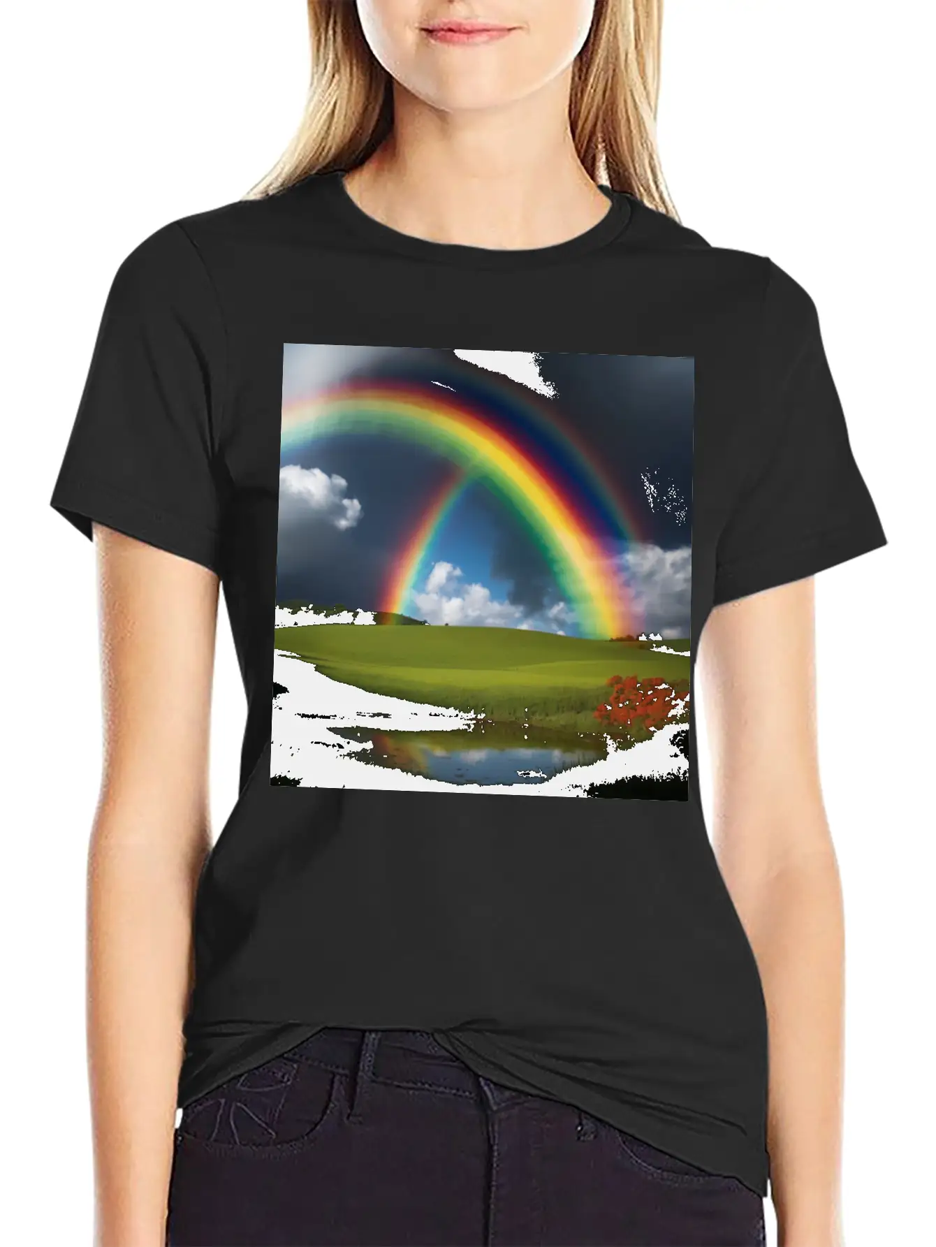 Rainbow Modern Fit Casual T-Shirt – Clean And Versatile Design