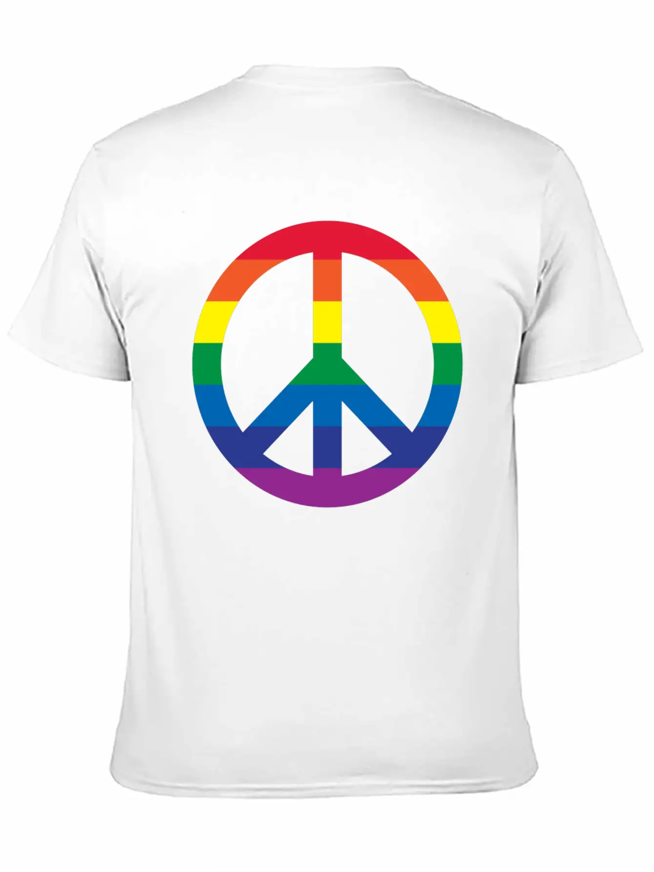 Rainbow Peace Sign Relaxed Everyday Tee – Lightweight And Durable Cotton
