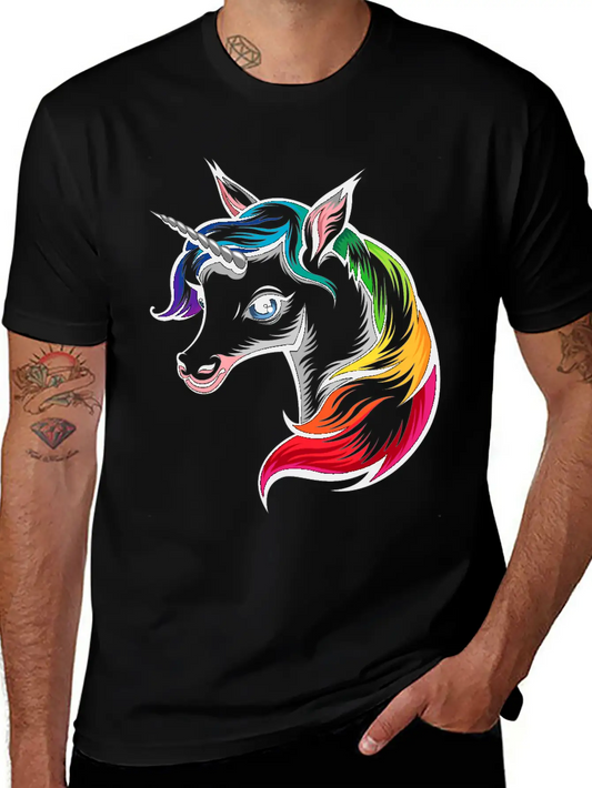 Rainbow Unicorn Modern Fit Casual T-Shirt – Clean And Versatile Design