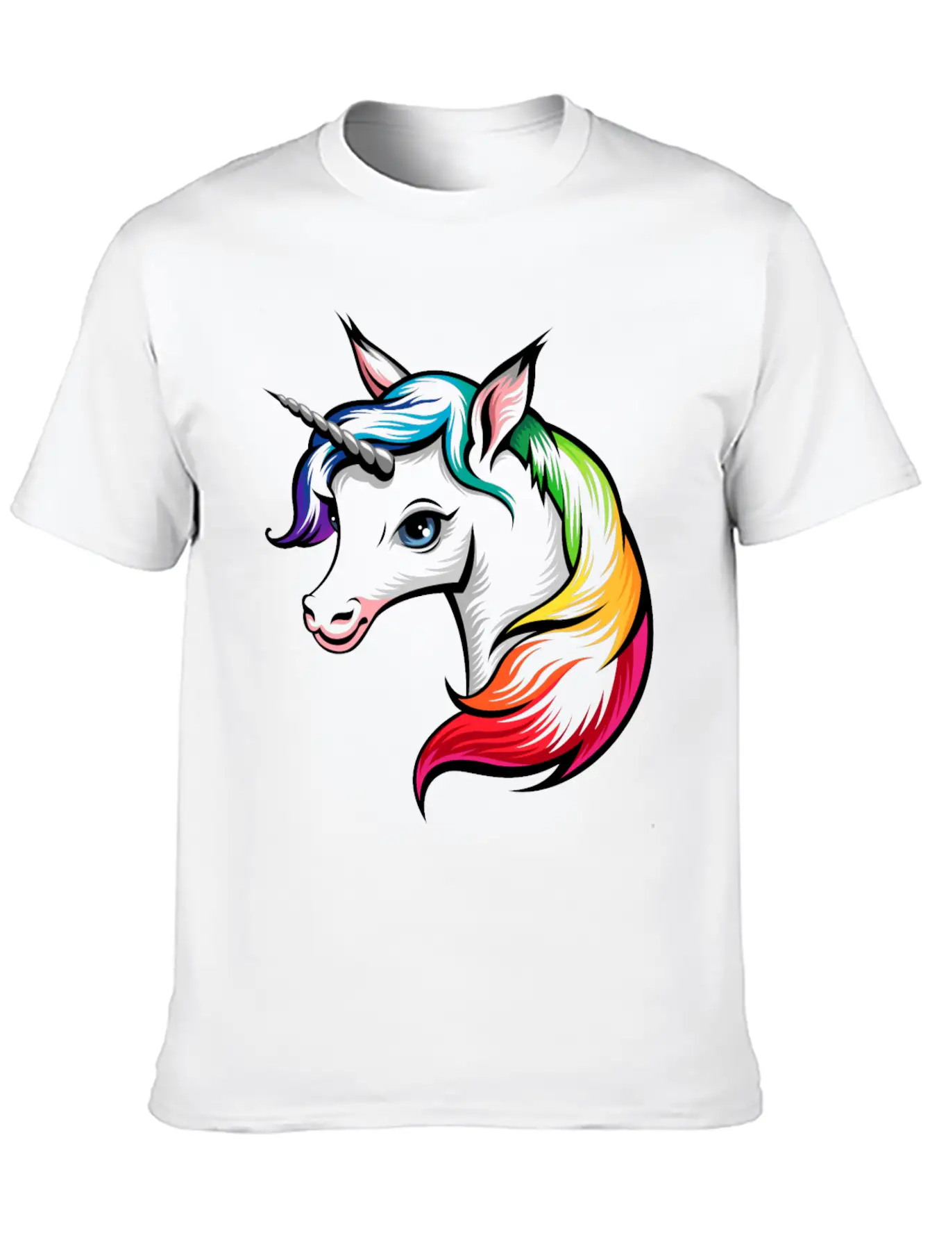 Rainbow Unicorn Modern Fit Casual T-Shirt – Clean And Versatile Design