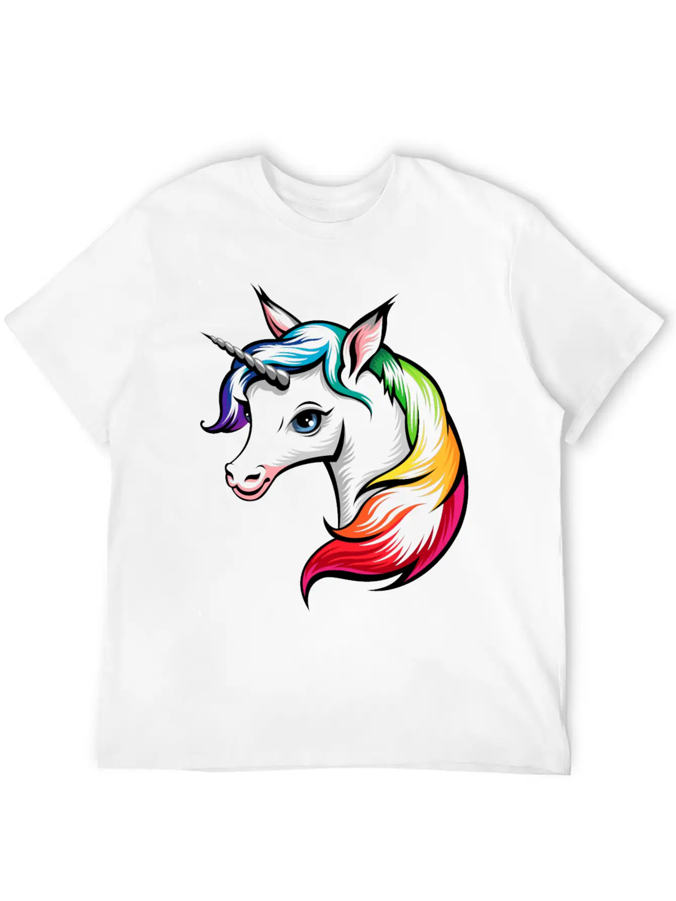 Rainbow Unicorn Modern Fit Casual T-Shirt – Clean And Versatile Design