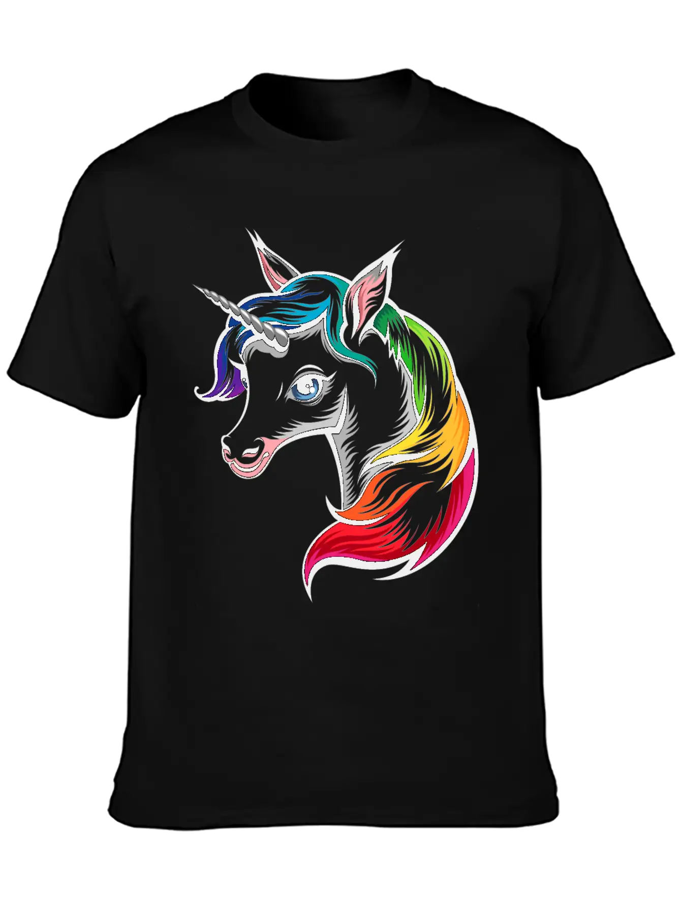 Rainbow Unicorn Modern Fit Casual T-Shirt – Clean And Versatile Design