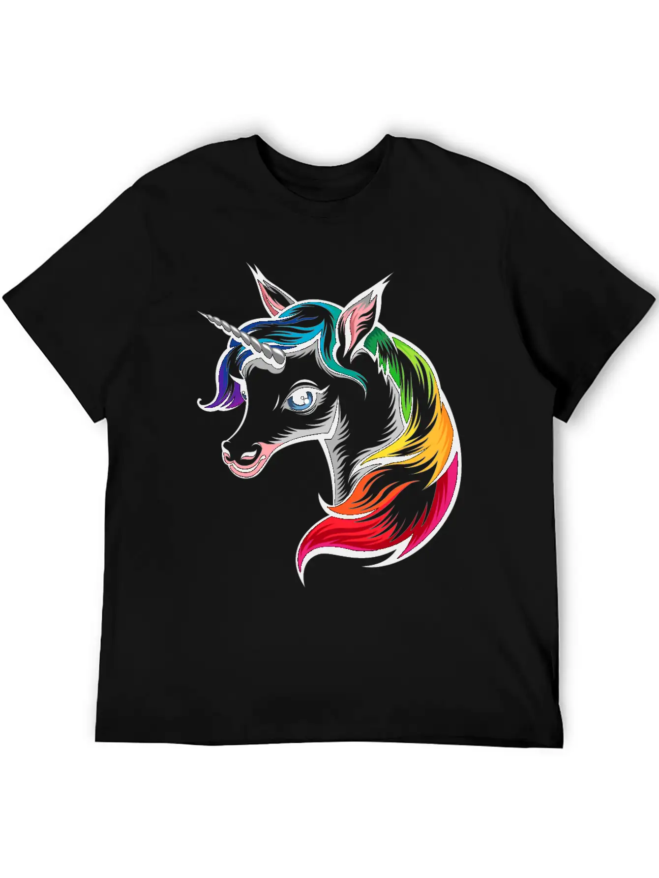 Rainbow Unicorn Modern Fit Casual T-Shirt – Clean And Versatile Design