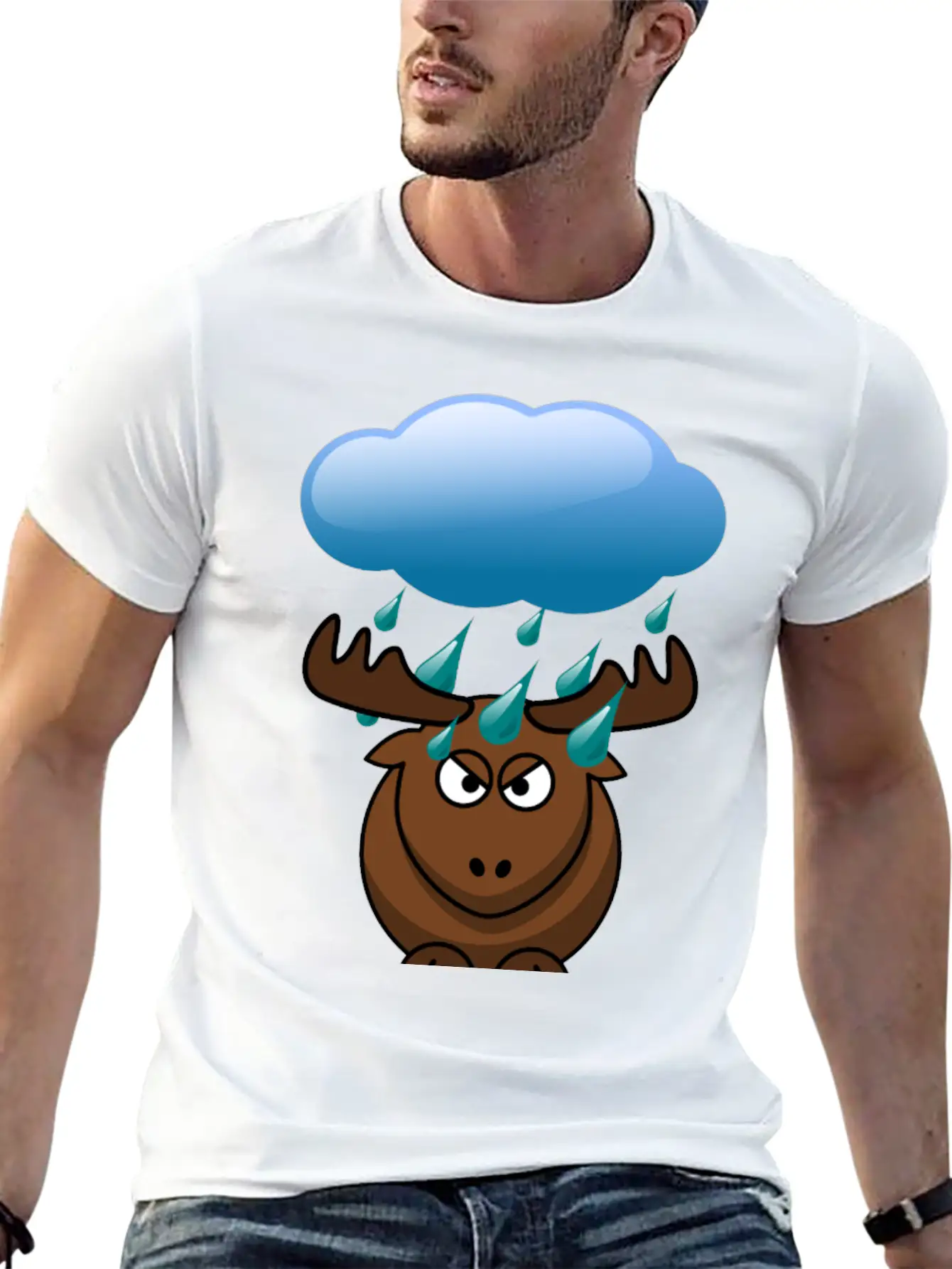 RAINDEER Funny Deer Hunter Tee Shirt Gift Idea Comfortable Minimalist Graphic Tee – Summer Style Essential