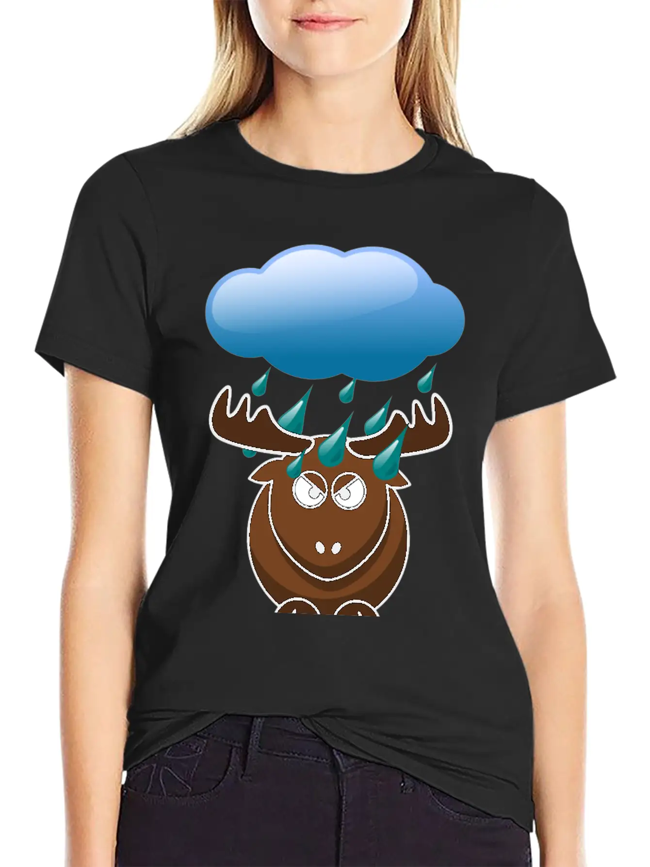 RAINDEER Funny Deer Hunter Tee Shirt Gift Idea Comfortable Minimalist Graphic Tee – Summer Style Essential