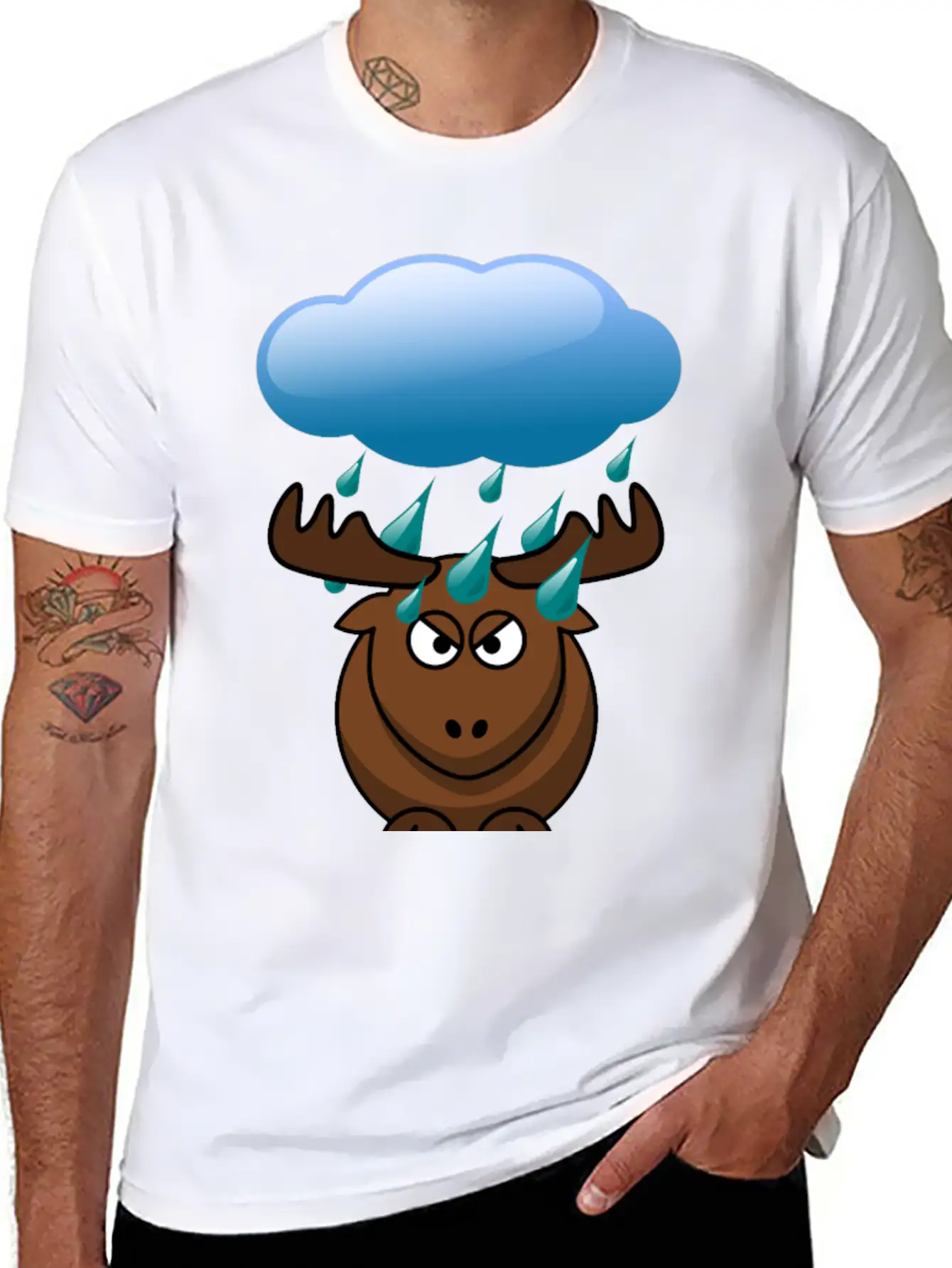 RAINDEER Funny Deer Hunter Tee Shirt Gift Idea Comfortable Minimalist Graphic Tee – Summer Style Essential