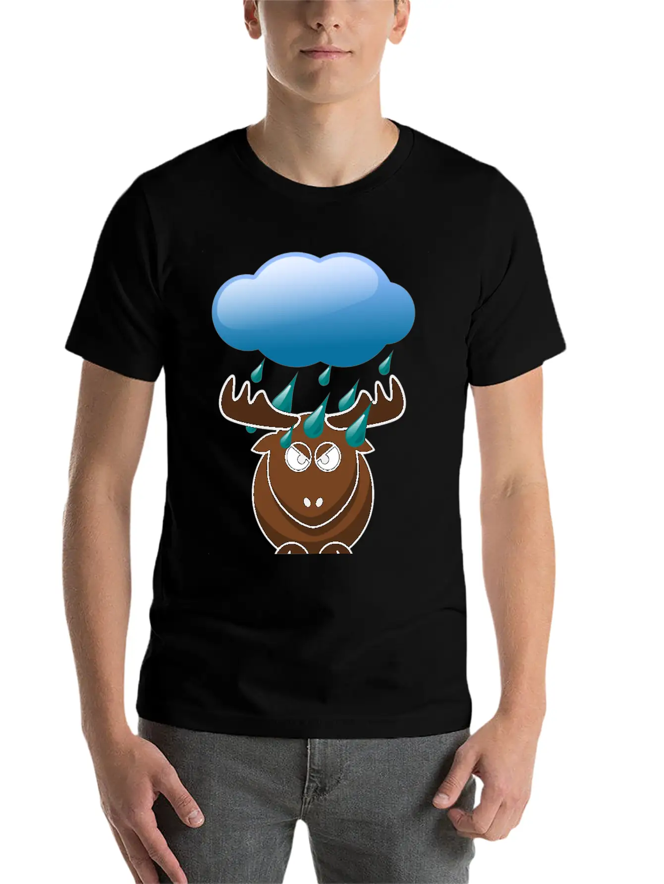 RAINDEER Funny Deer Hunter Tee Shirt Gift Idea Comfortable Minimalist Graphic Tee – Summer Style Essential