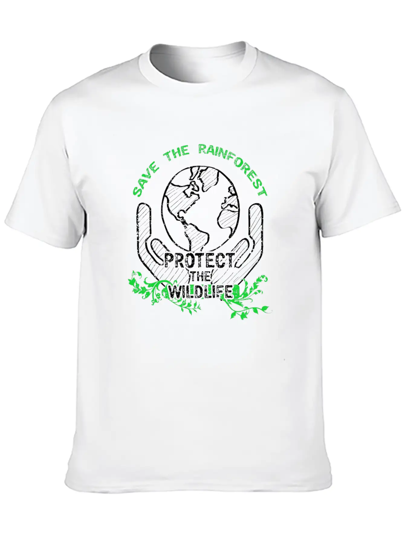 Rainforest Save The Planet Climate Change Nature Lightweight Cotton T-Shirt – Daily Comfort Graphic Shirt