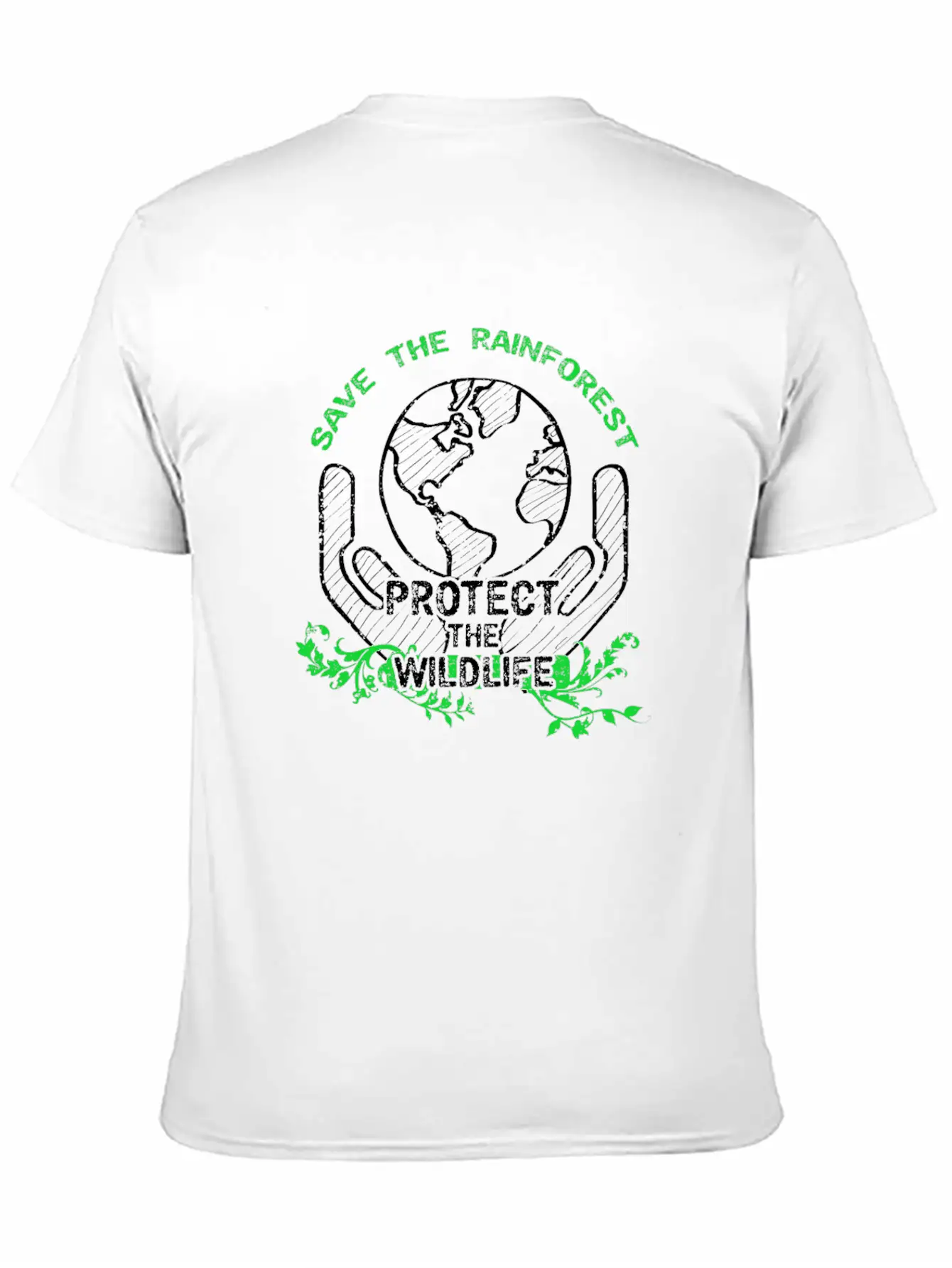 Rainforest Save The Planet Climate Change Nature Lightweight Cotton T-Shirt – Daily Comfort Graphic Shirt