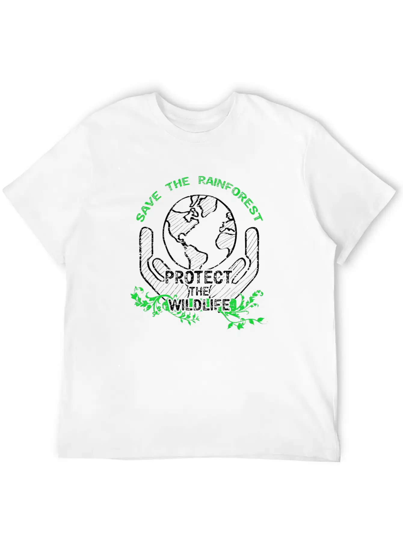 Rainforest Save The Planet Climate Change Nature Lightweight Cotton T-Shirt – Daily Comfort Graphic Shirt