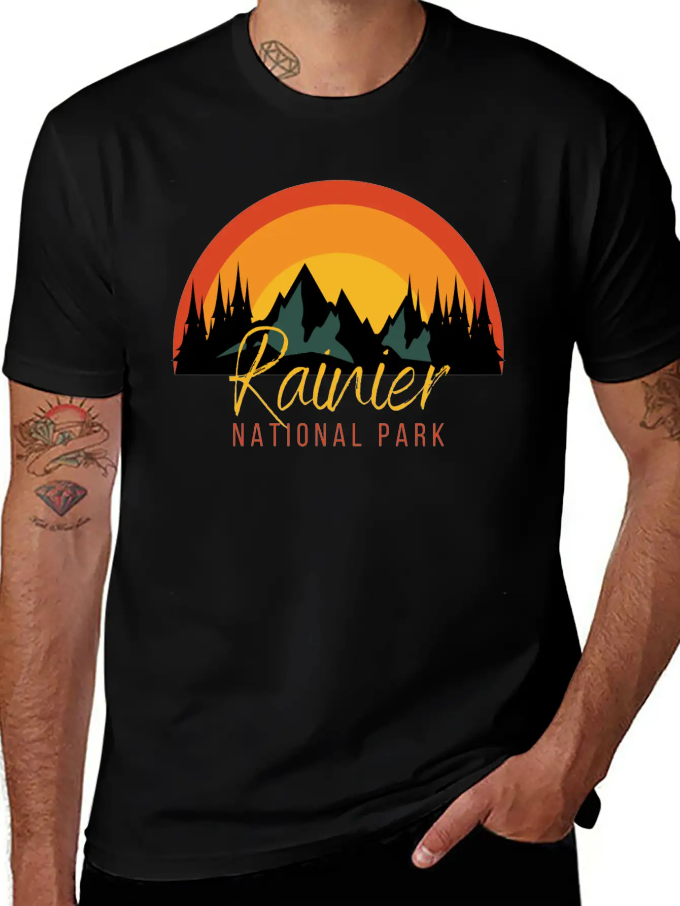 Rainier National Park Essential Cotton Tee For Daily Outfits – Unisex Style