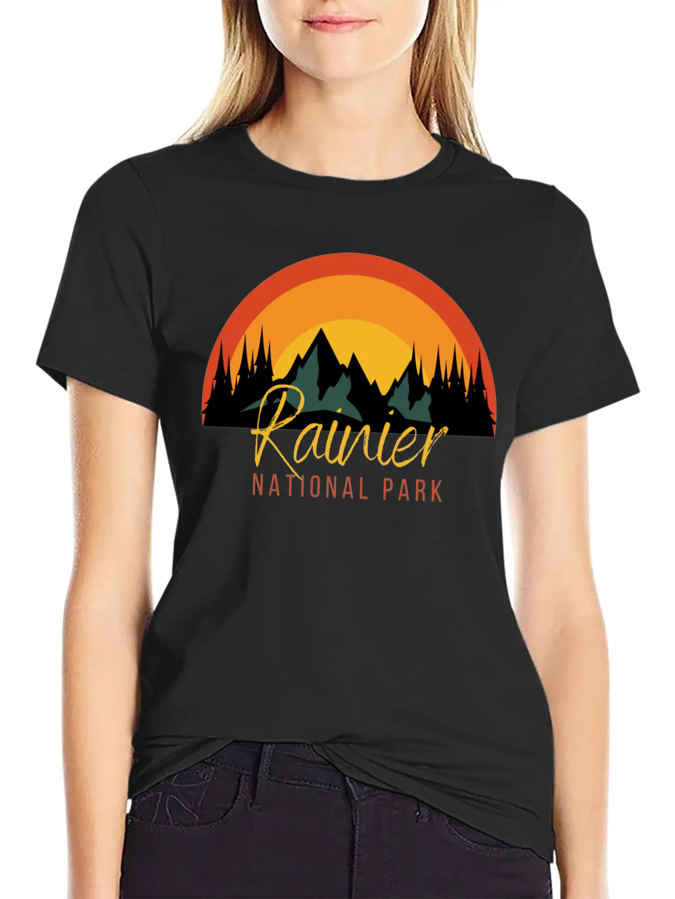Rainier National Park Essential Cotton Tee For Daily Outfits – Unisex Style