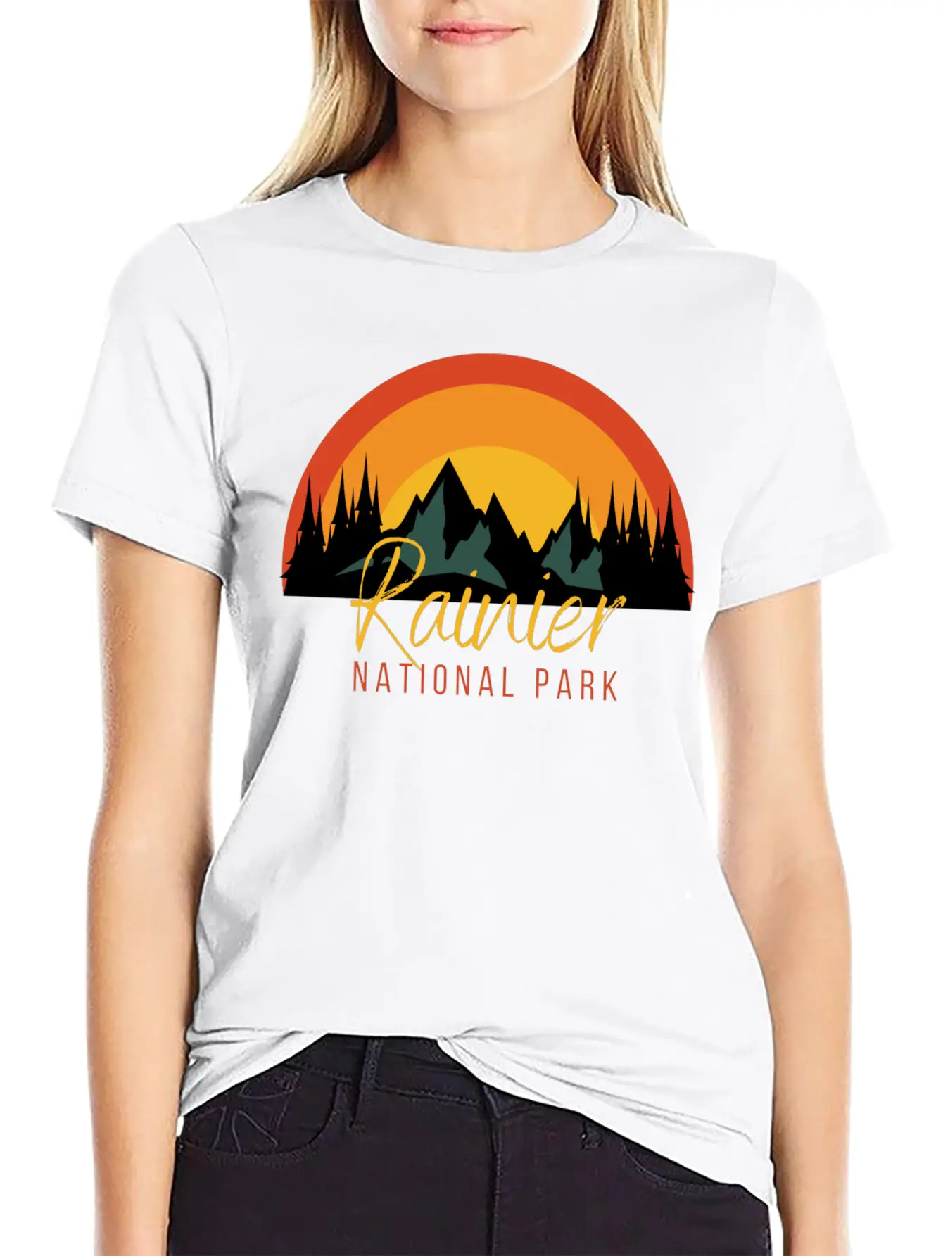 Rainier National Park Essential Cotton Tee For Daily Outfits – Unisex Style