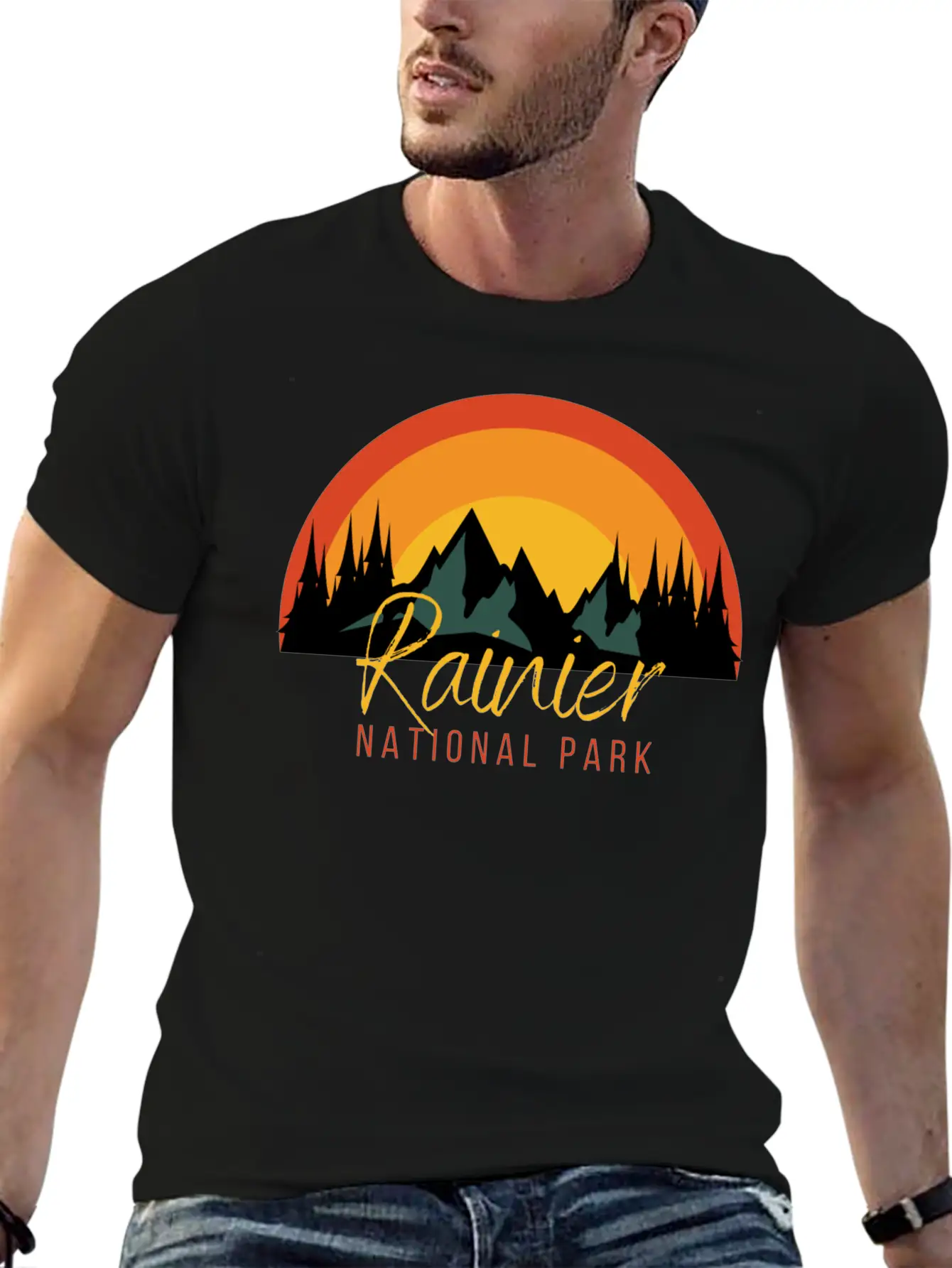 Rainier National Park Essential Cotton Tee For Daily Outfits – Unisex Style