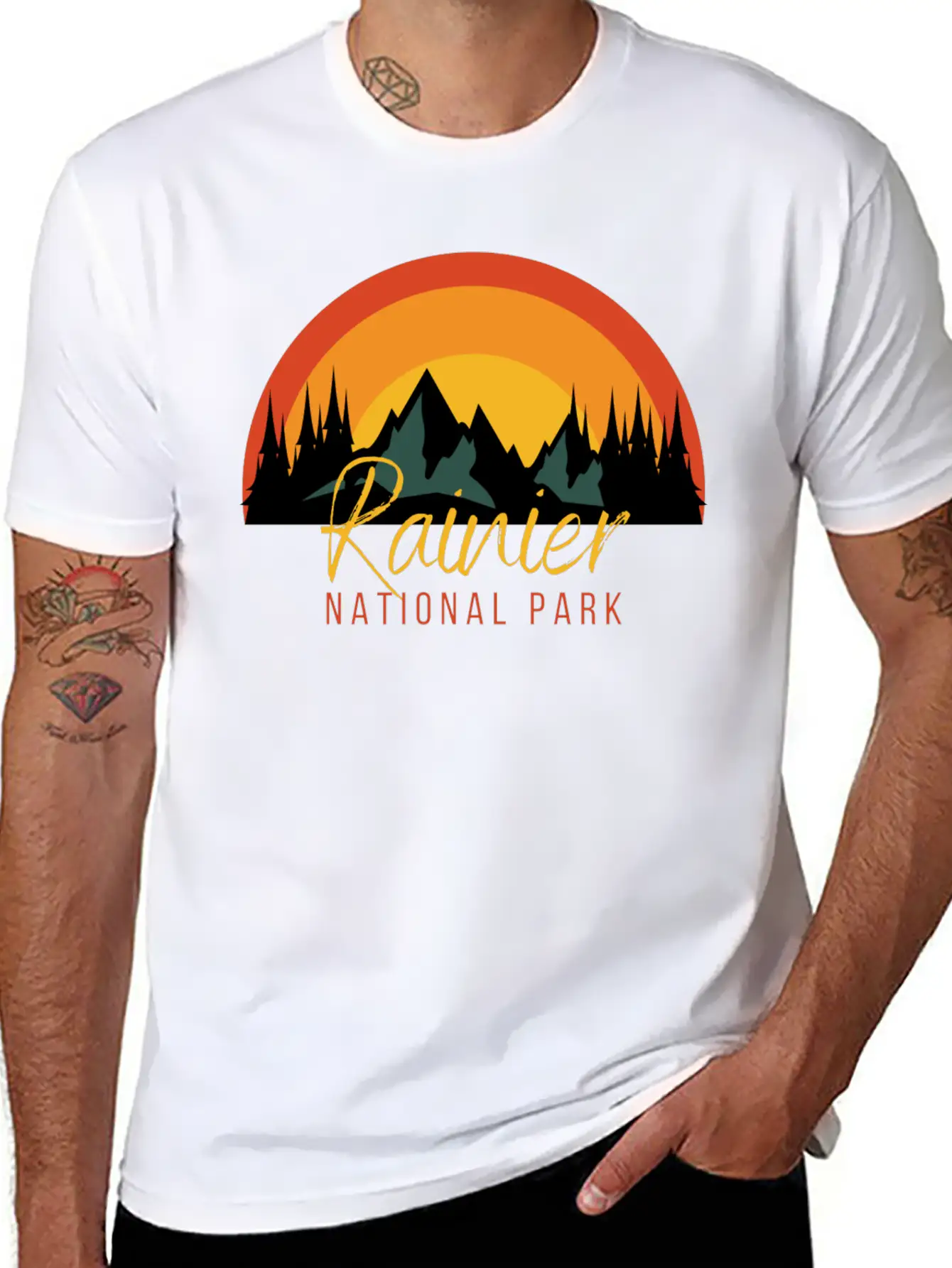 Rainier National Park Essential Cotton Tee For Daily Outfits – Unisex Style