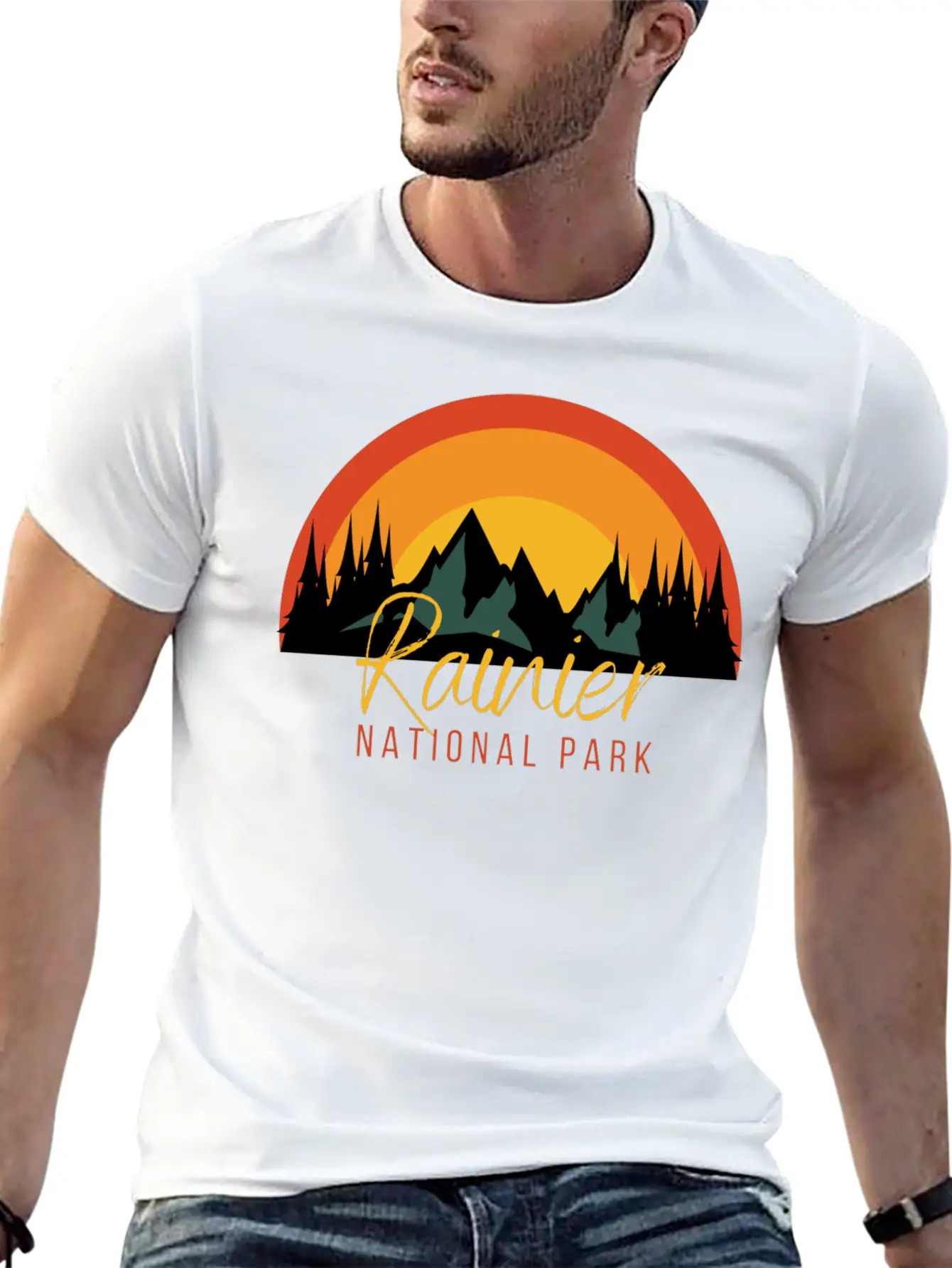 Rainier National Park Essential Cotton Tee For Daily Outfits – Unisex Style