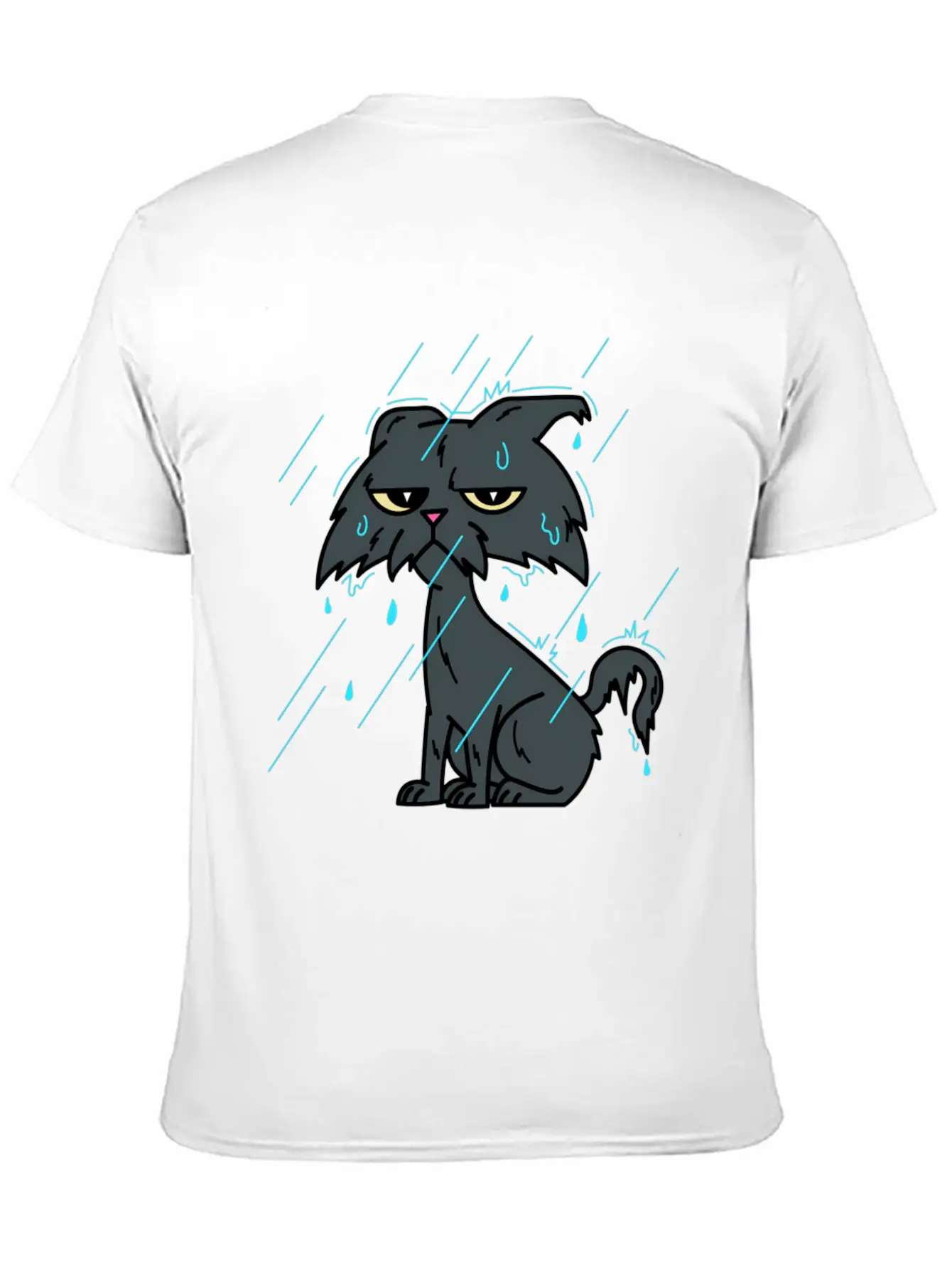 Raining Wet Ca – Raining Bad Day Cat Unisex Casual T-Shirt – Clean Design For Daily Comfort