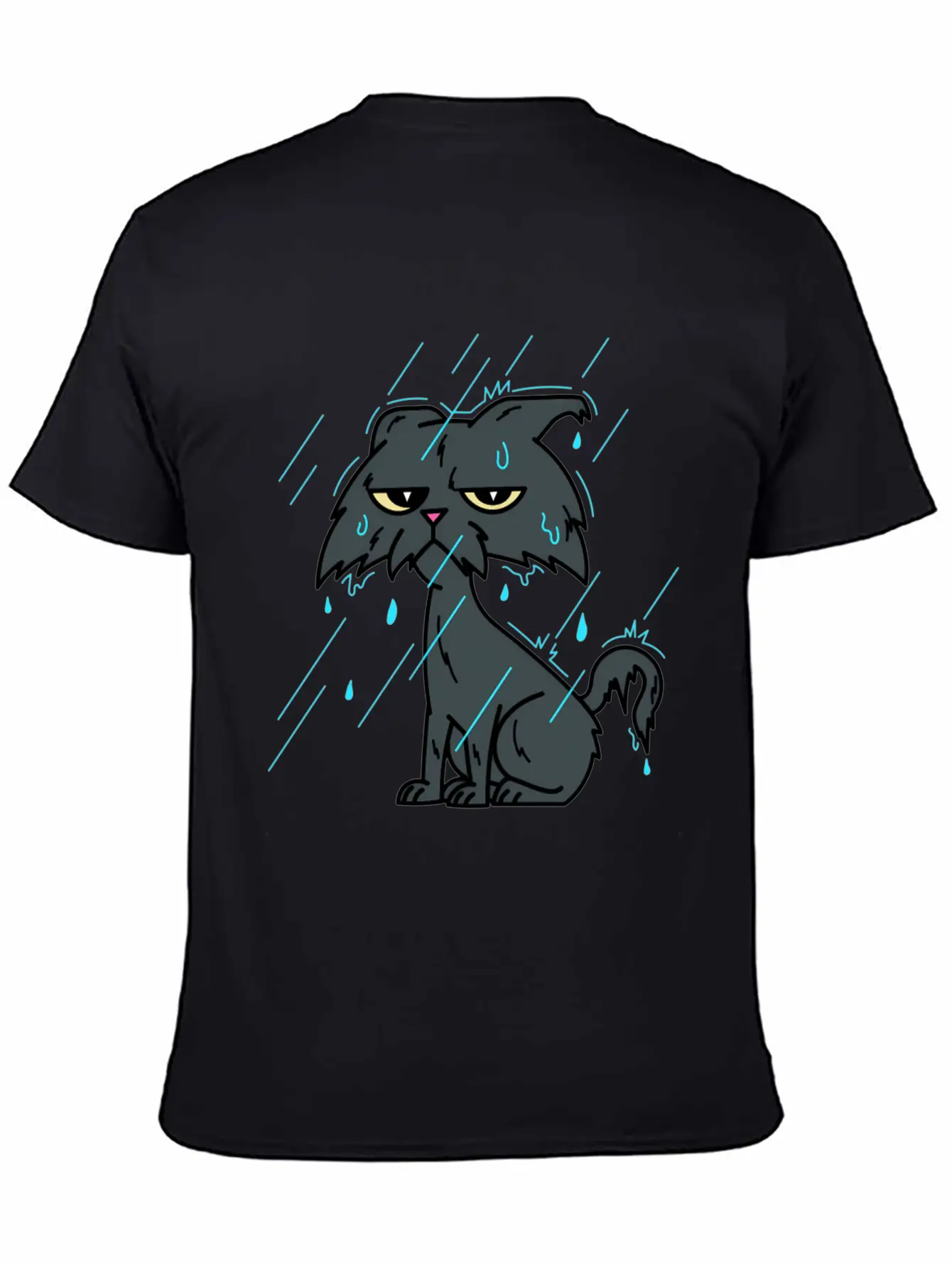 Raining Wet Ca – Raining Bad Day Cat Unisex Casual T-Shirt – Clean Design For Daily Comfort