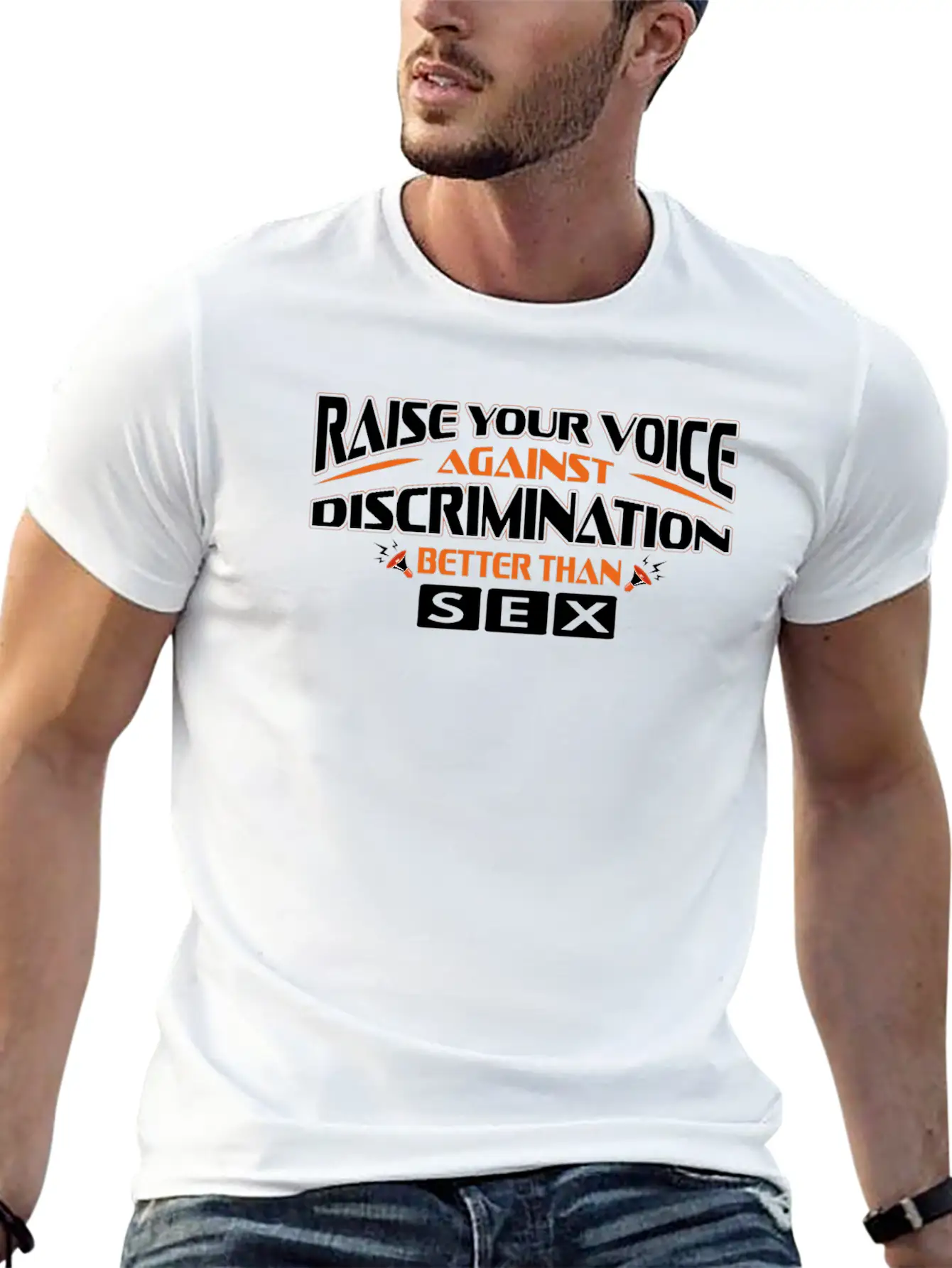 Raise Your Voice Against Discrimination Better... Classic Fit Graphic Tee For Daily Comfort – Unisex Cotton Shirt