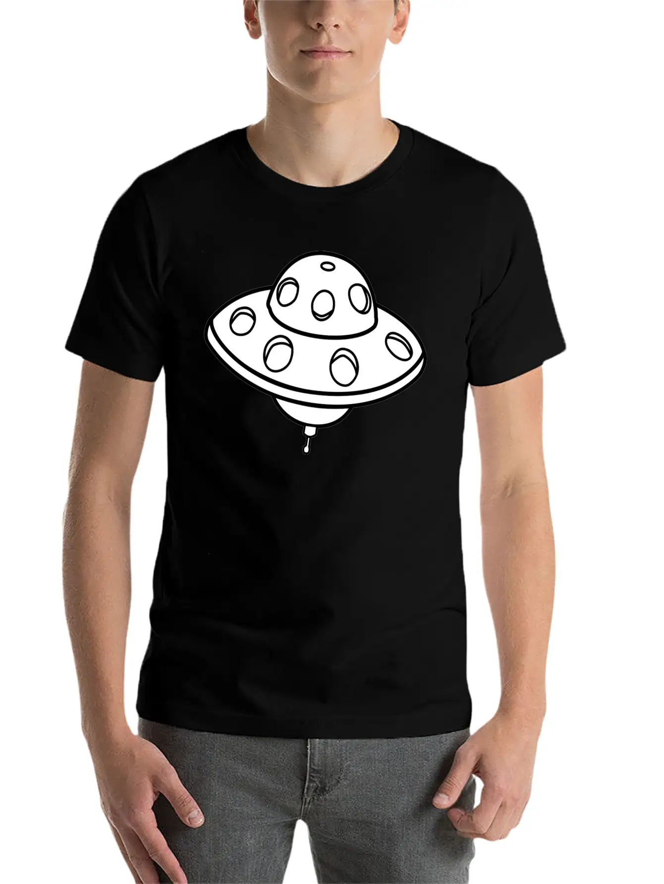 Rakete Rocket Space Shuttle Ufo Raumschiff Mond Mo Unisex Casual T-Shirt – Clean Design For Daily Comfort