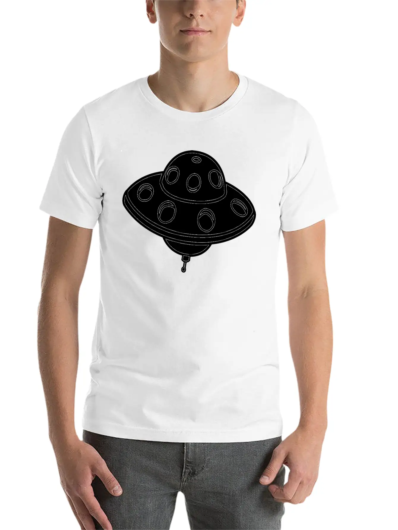 Rakete Rocket Space Shuttle Ufo Raumschiff Mond Mo Unisex Casual T-Shirt – Clean Design For Daily Comfort