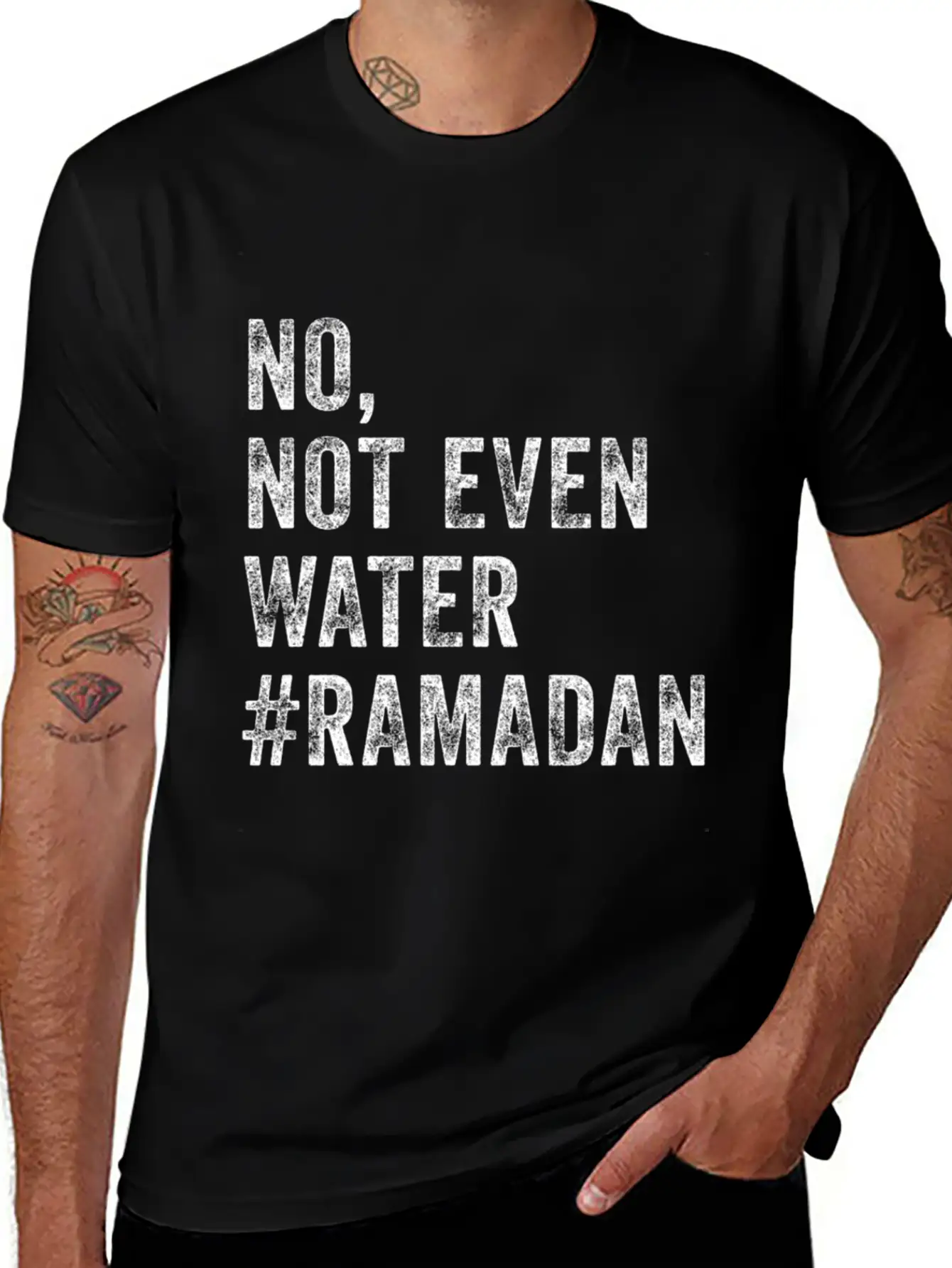 Ramadan Kareem Mubarak No Not Even Water Ramadan Unisex Casual T-Shirt – Clean Design For Daily Comfort