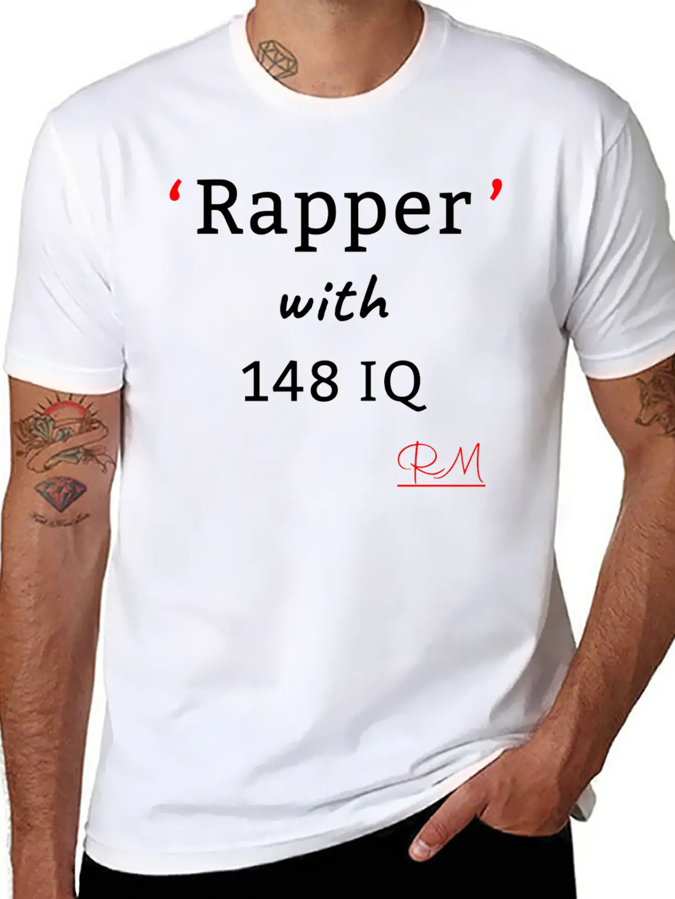 Rapper With148 IQ Lightweight Cotton T-Shirt – Daily Comfort Graphic Shirt