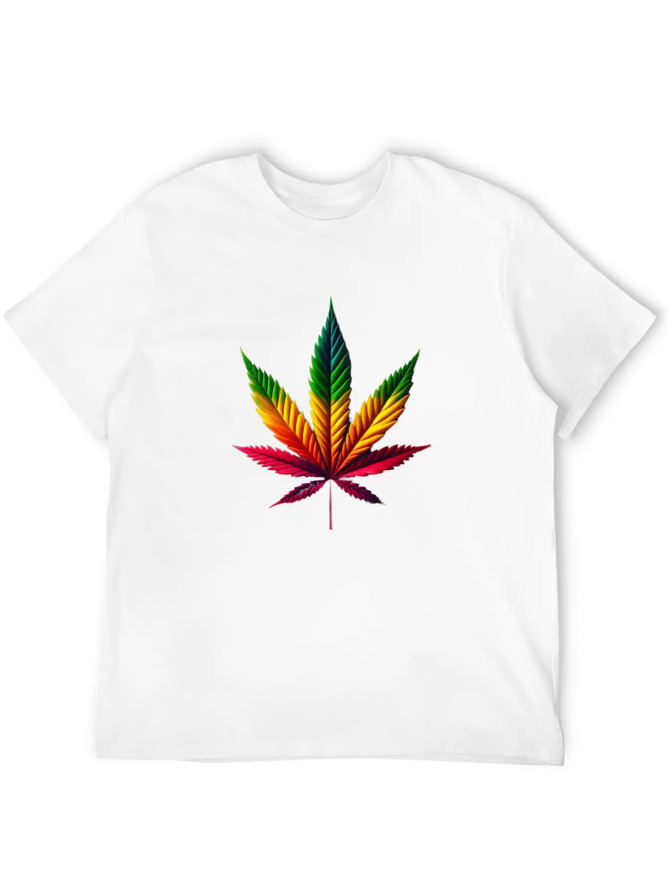 Rasta Leaf Essential Cotton Tee For Daily Outfits – Unisex Style