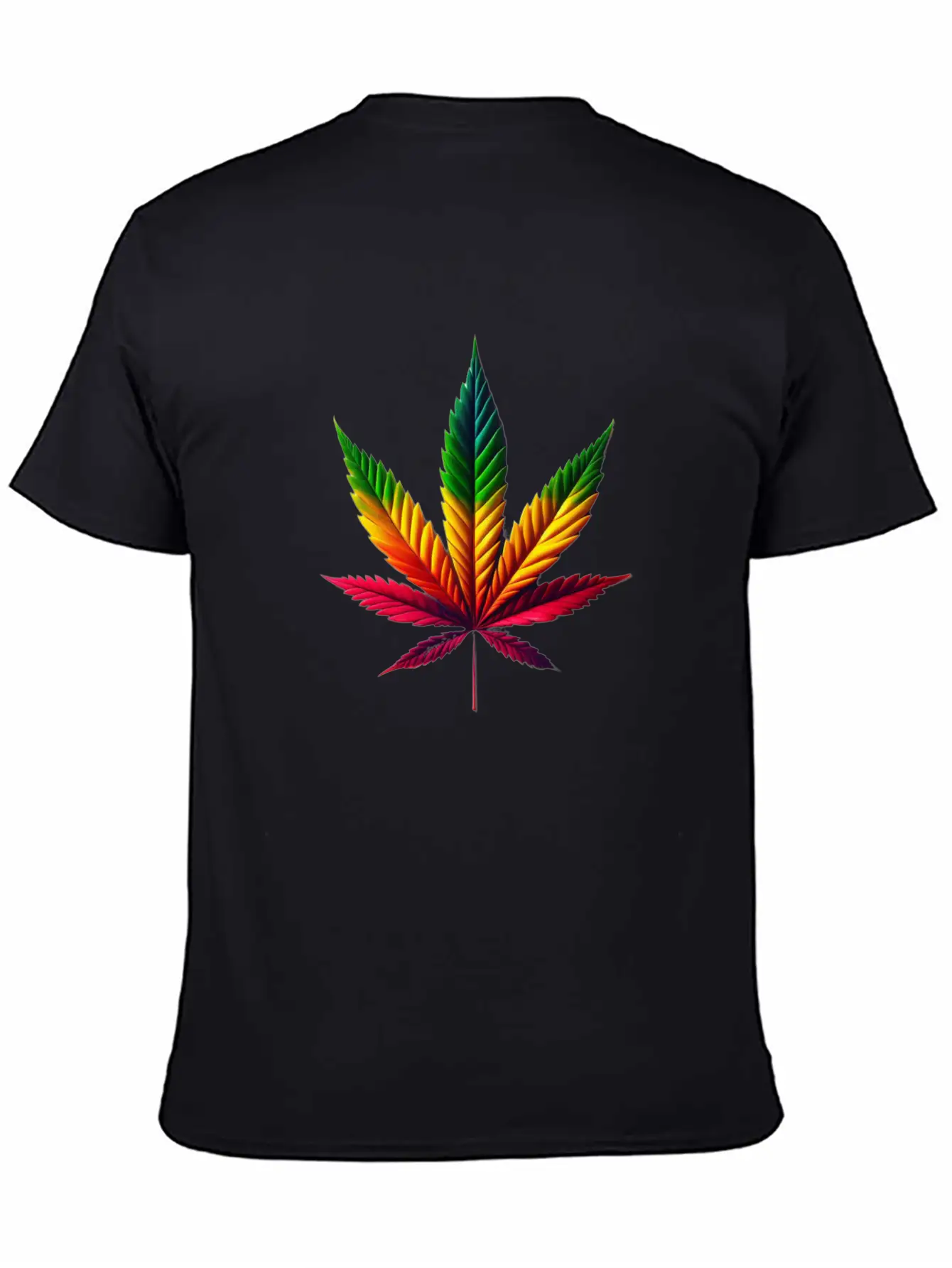 Rasta Leaf Essential Cotton Tee For Daily Outfits – Unisex Style
