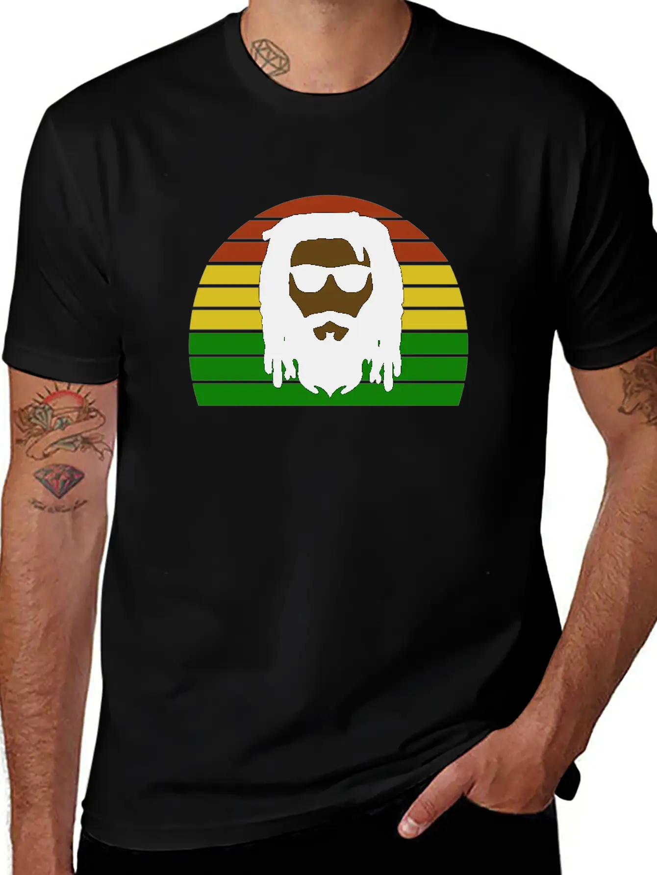 Rasta Roots - Reggae Rastaman - Africa Colors Soft Cotton Short Sleeve Tee – Unisex Wardrobe Staple