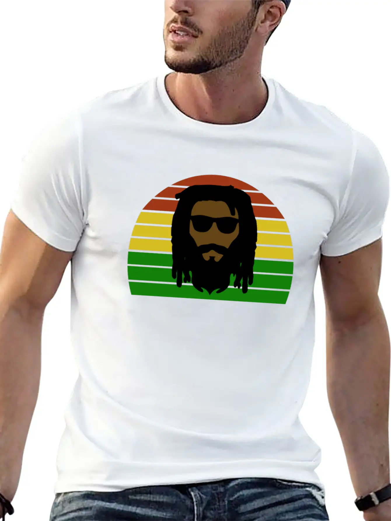 Rasta Roots - Reggae Rastaman - Africa Colors Soft Cotton Short Sleeve Tee – Unisex Wardrobe Staple
