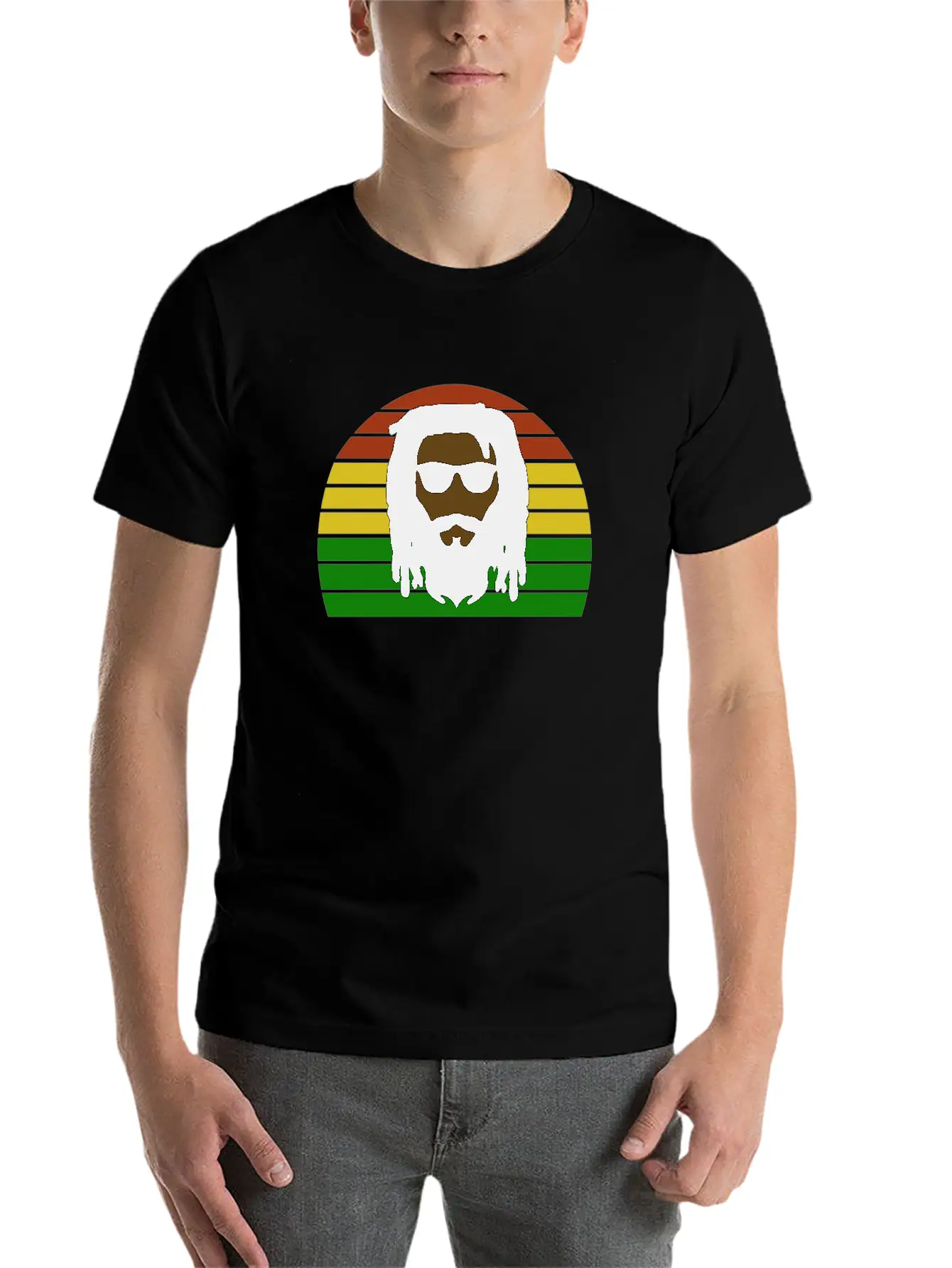 Rasta Roots - Reggae Rastaman - Africa Colors Soft Cotton Short Sleeve Tee – Unisex Wardrobe Staple