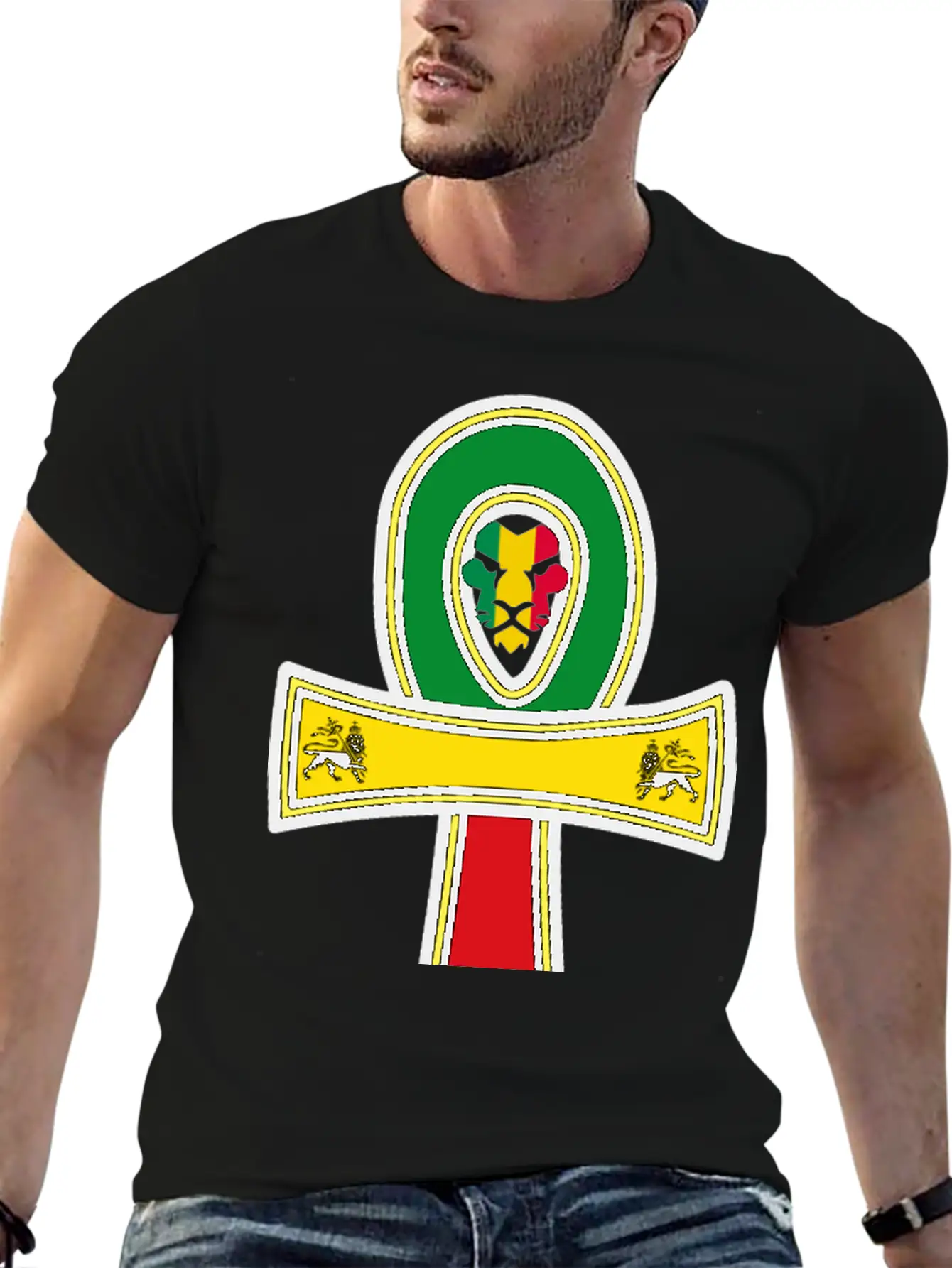 Rastafari Priest Jamaica Reggae Basic Graphic T-Shirt – Daily Comfort In Soft Cotton