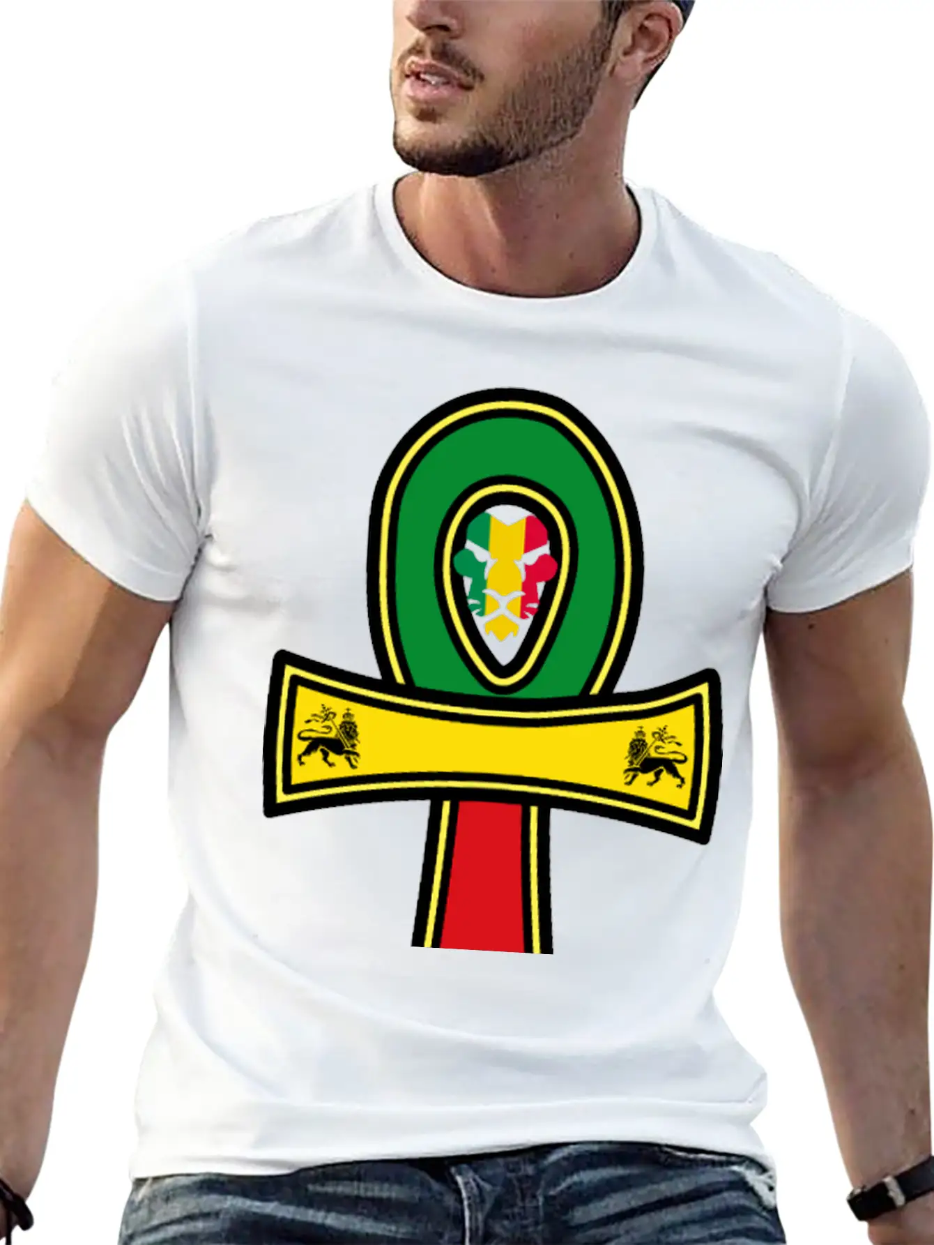 Rastafari Priest Jamaica Reggae Basic Graphic T-Shirt – Daily Comfort In Soft Cotton