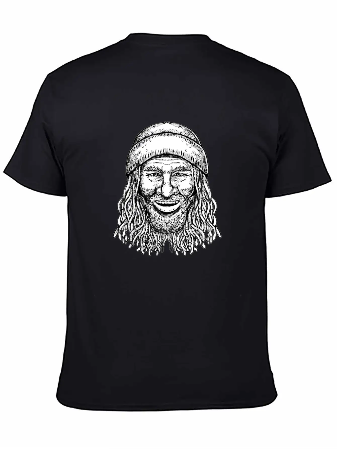 Rastafarian Dude Tattoo Grayscale Classic Fit Graphic Tee For Daily Comfort – Unisex Cotton Shirt