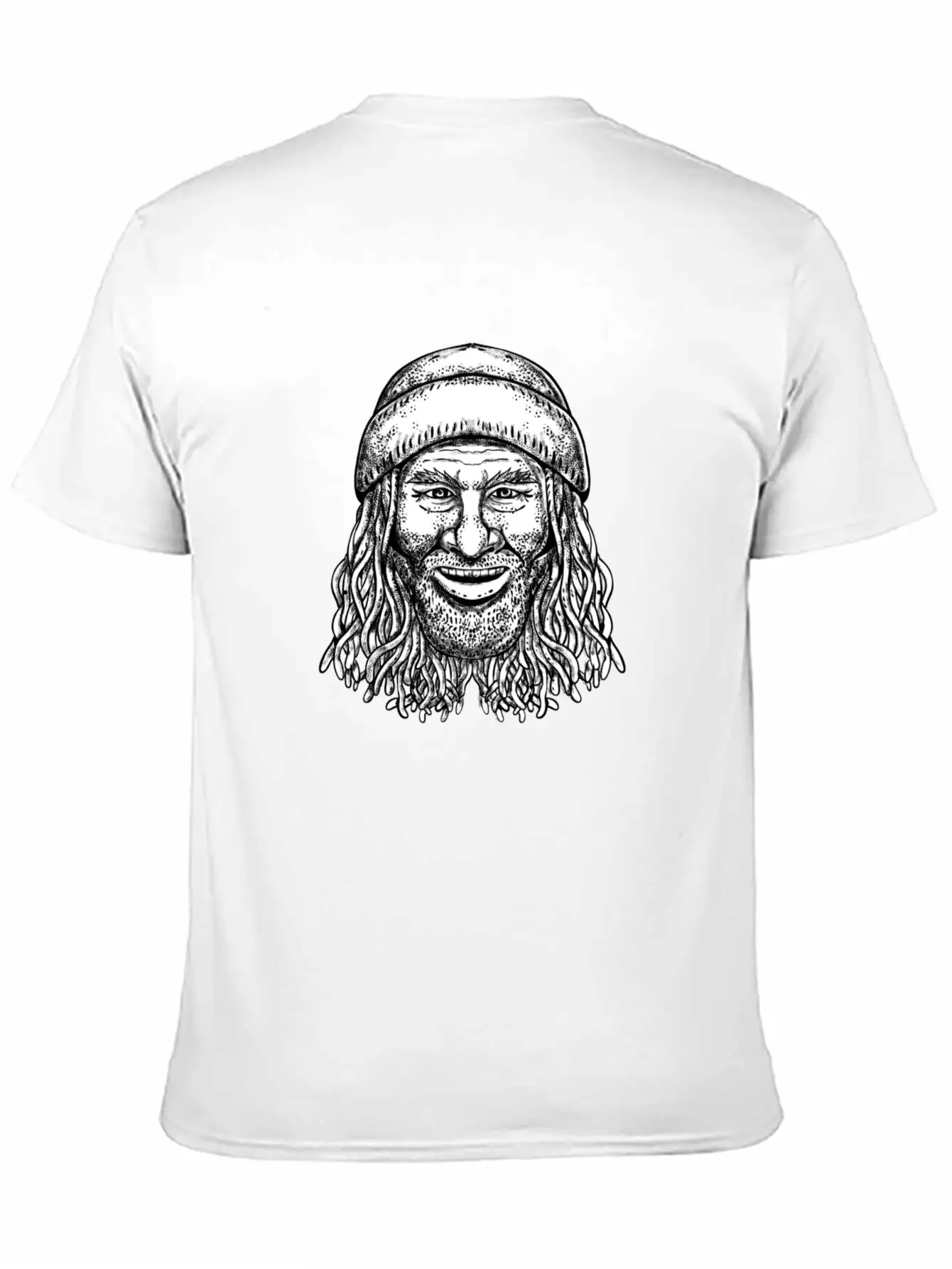 Rastafarian Dude Tattoo Grayscale Classic Fit Graphic Tee For Daily Comfort – Unisex Cotton Shirt