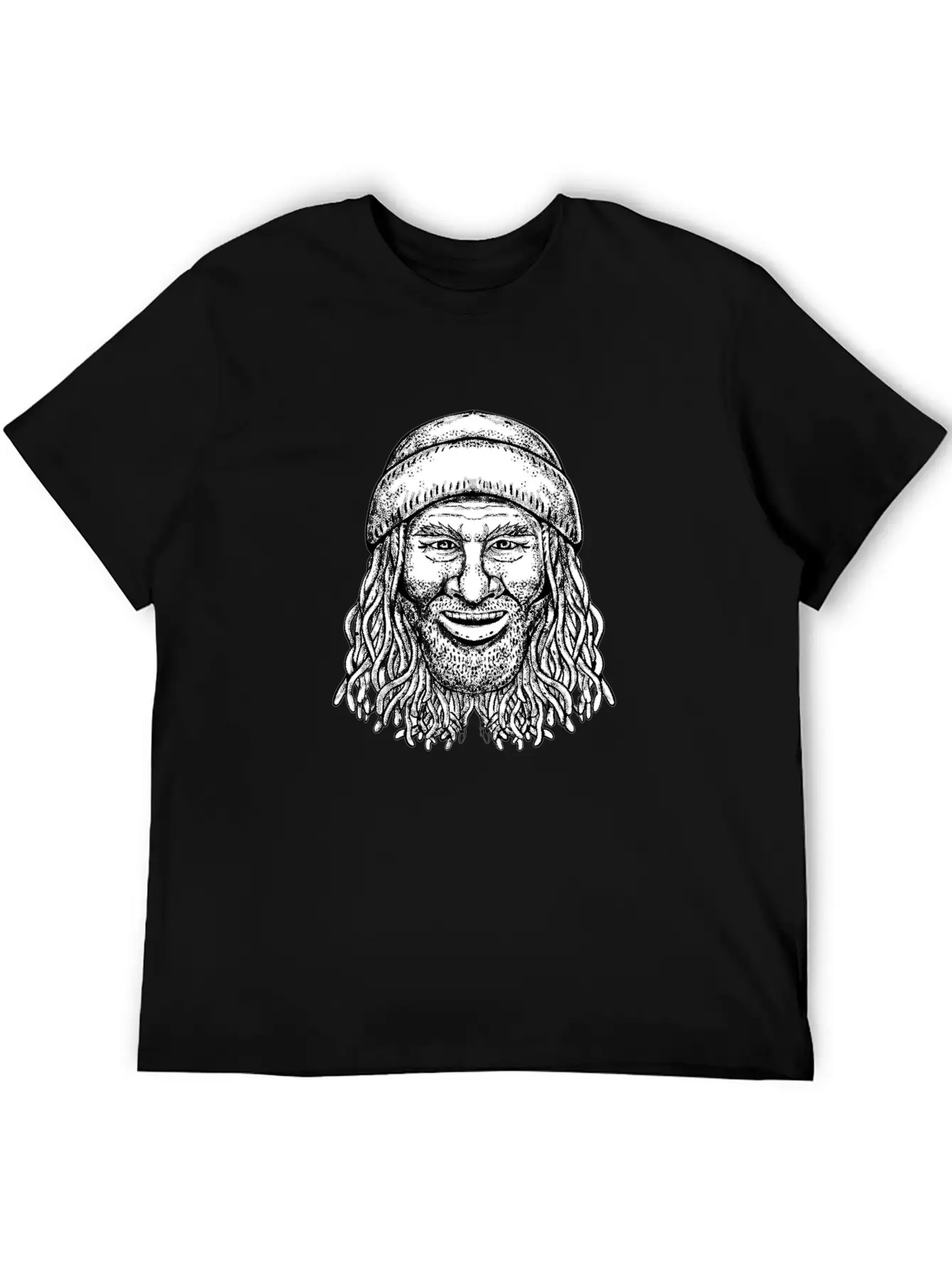 Rastafarian Dude Tattoo Grayscale Classic Fit Graphic Tee For Daily Comfort – Unisex Cotton Shirt