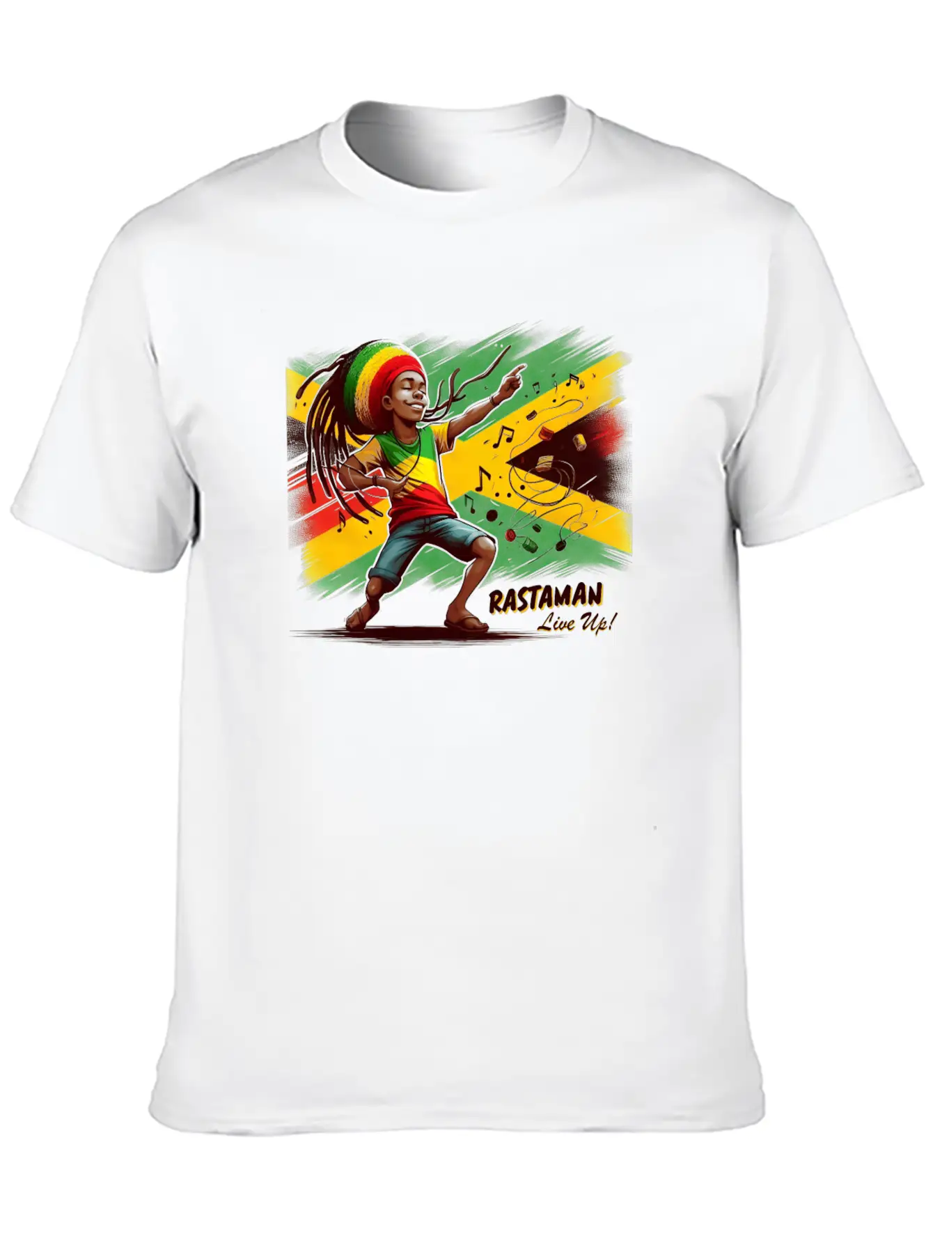 Rastaman Live Up Essential Cotton Tee For Daily Outfits – Unisex Style
