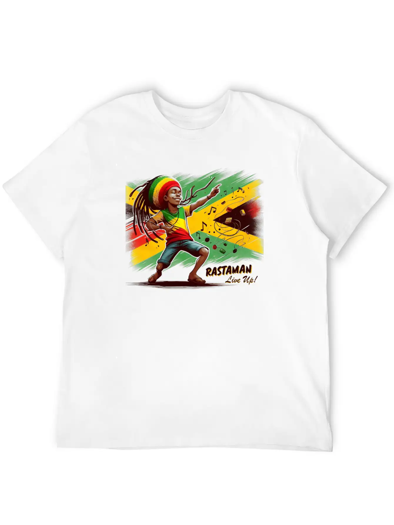 Rastaman Live Up Essential Cotton Tee For Daily Outfits – Unisex Style