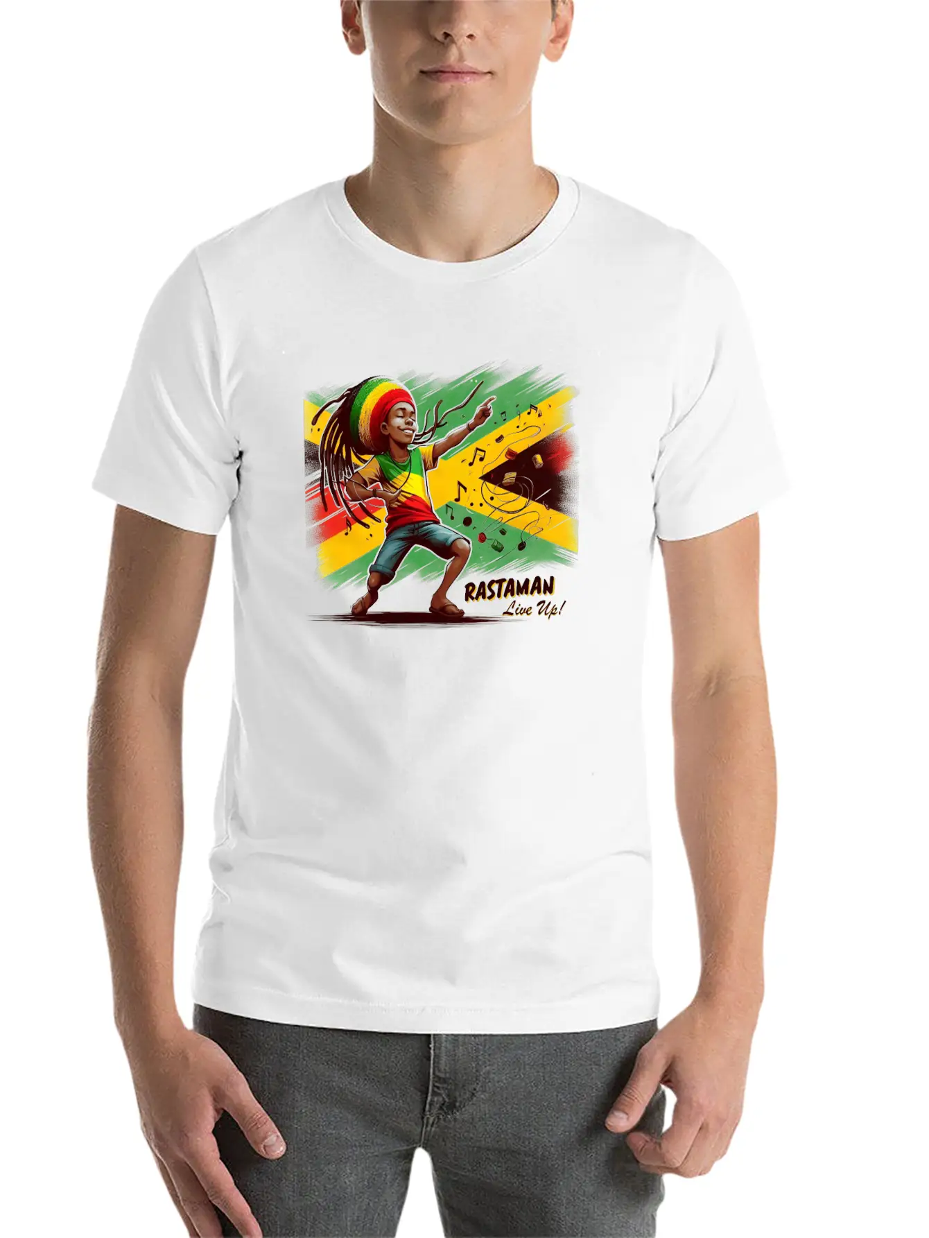 Rastaman Live Up Essential Cotton Tee For Daily Outfits – Unisex Style