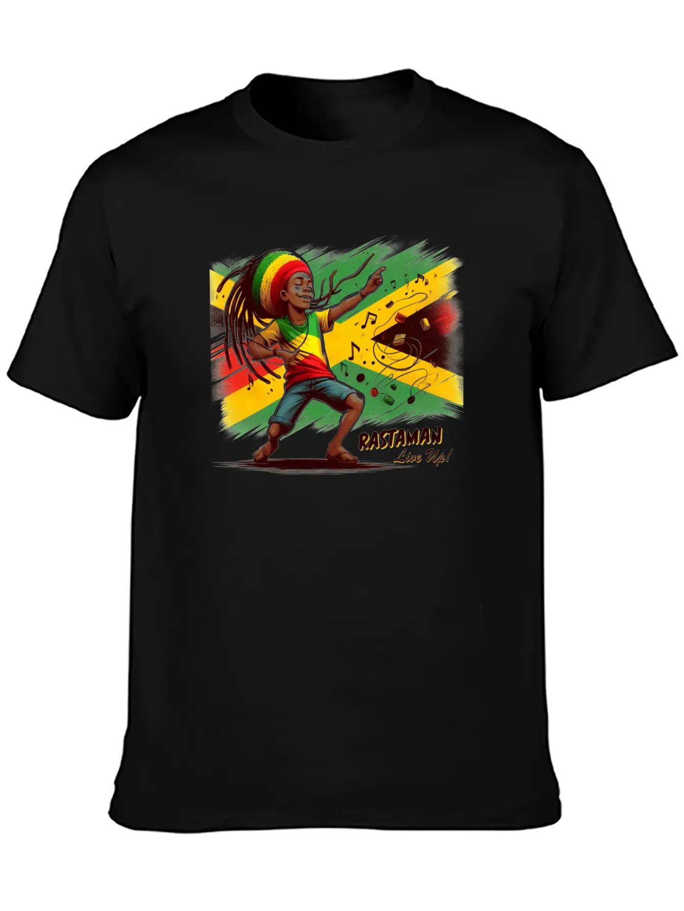 Rastaman Live Up Essential Cotton Tee For Daily Outfits – Unisex Style