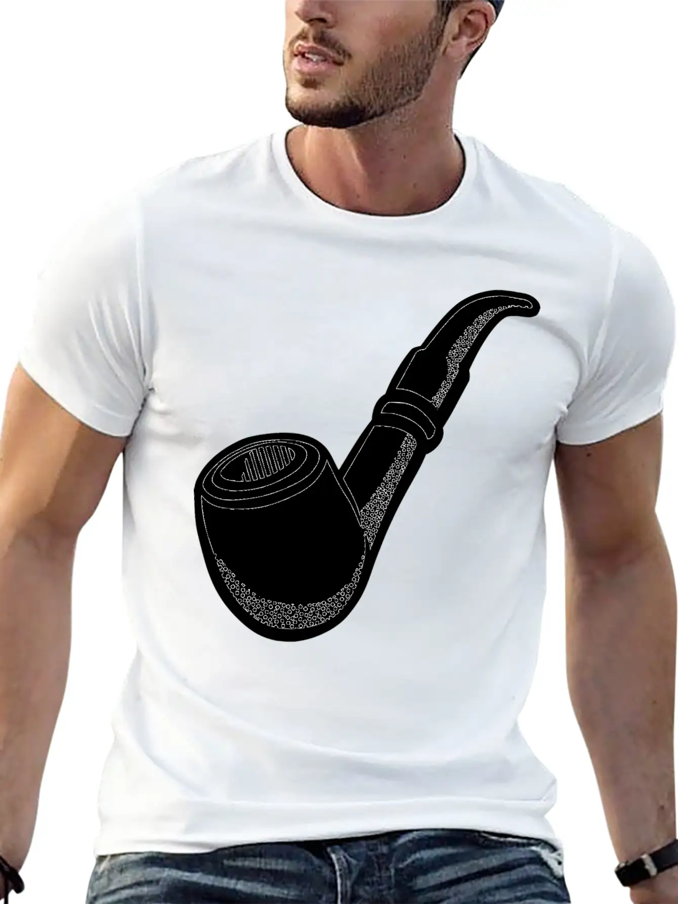 Rauchen No Smoking Cigarette Zigarette Pipe Pfeiff Modern Fit Casual T-Shirt – Clean And Versatile Design