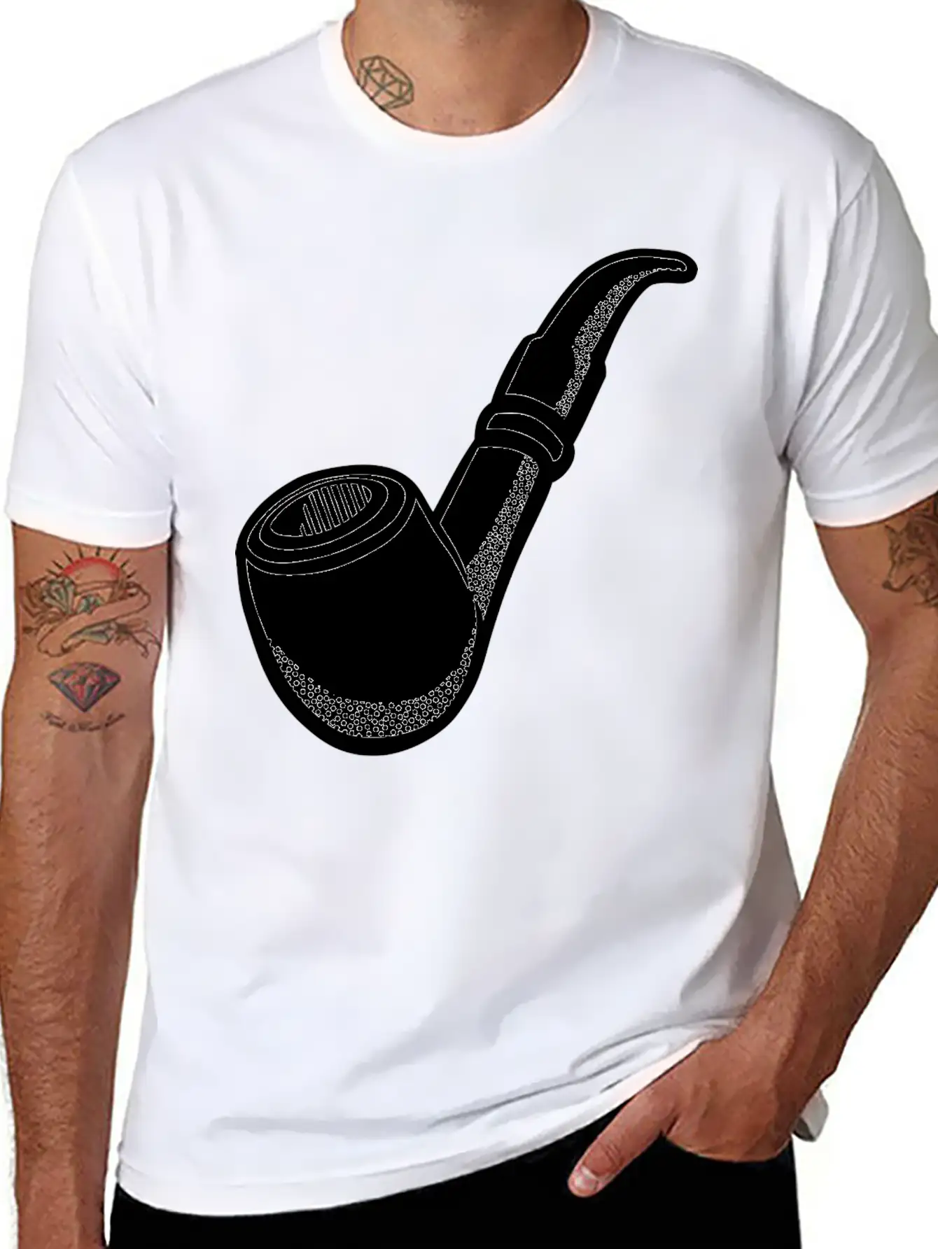 Rauchen No Smoking Cigarette Zigarette Pipe Pfeiff Modern Fit Casual T-Shirt – Clean And Versatile Design