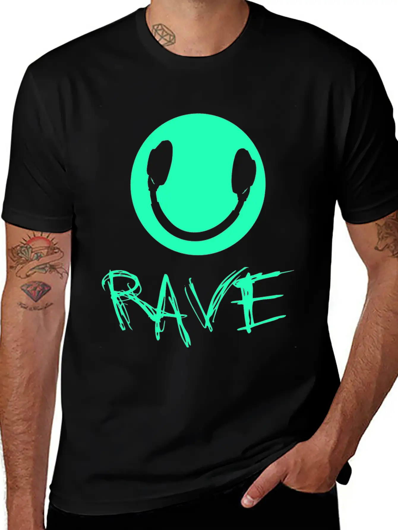 Rave Raver Techno Unisex Casual T-Shirt – Clean Design For Daily Comfort
