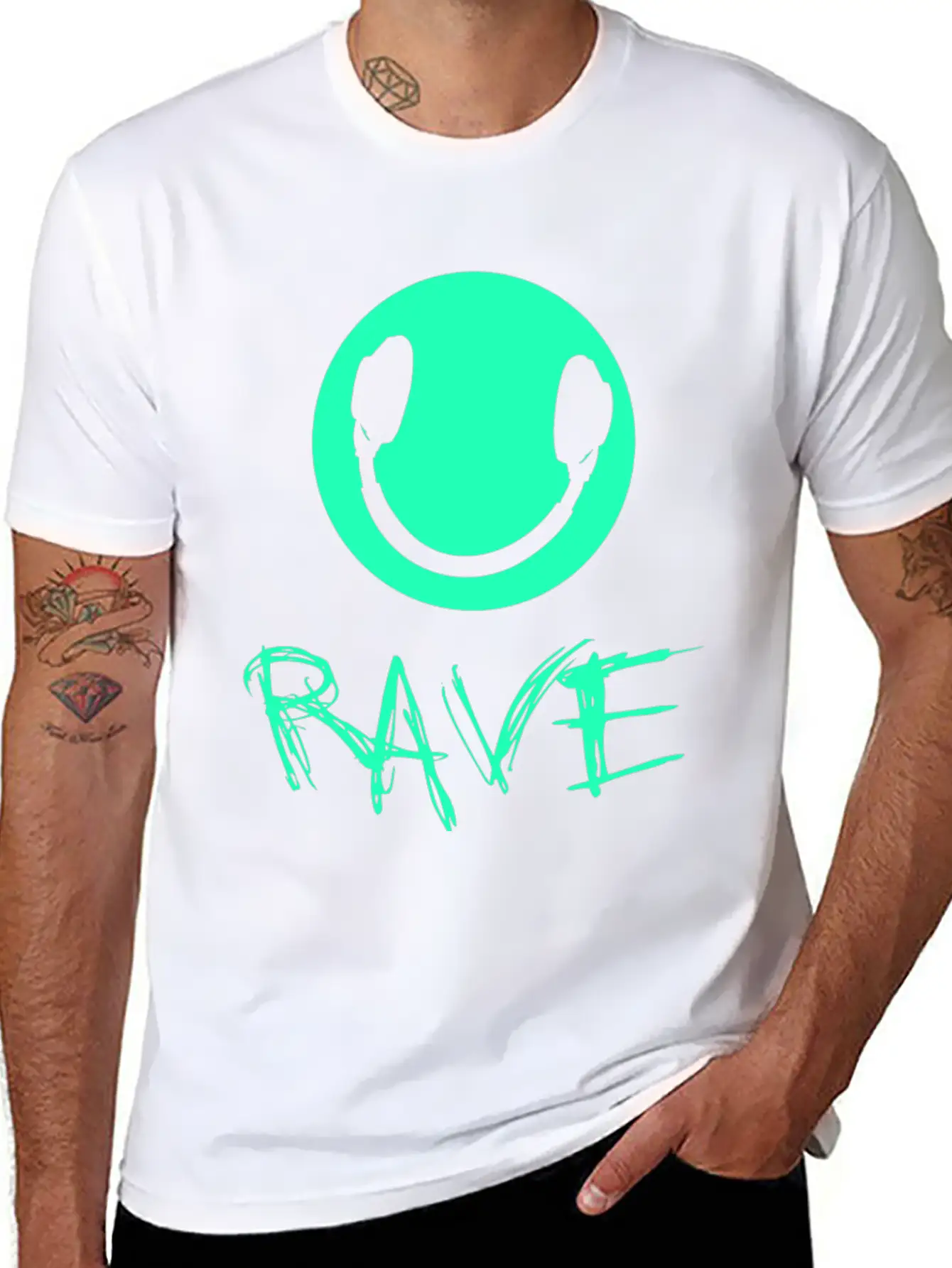 Rave Raver Techno Unisex Casual T-Shirt – Clean Design For Daily Comfort