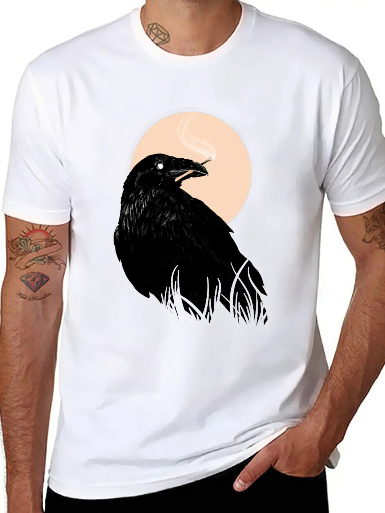 Raven, Igniter Of The Worlds - Hugin, Munin Relaxed Everyday Tee – Lightweight And Durable Cotton