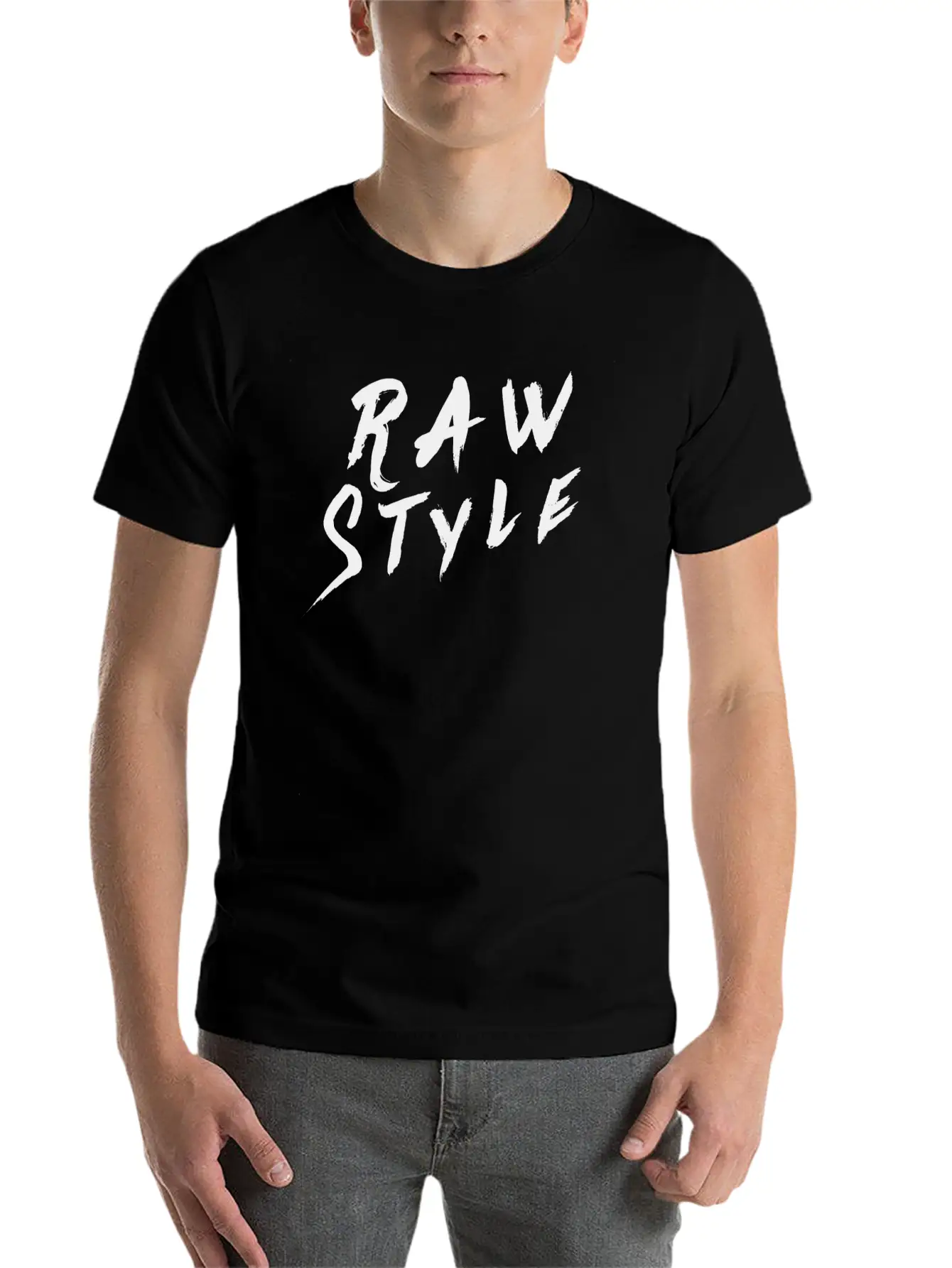 RawStyle (black) Lightweight Cotton T-Shirt – Daily Comfort Graphic Shirt